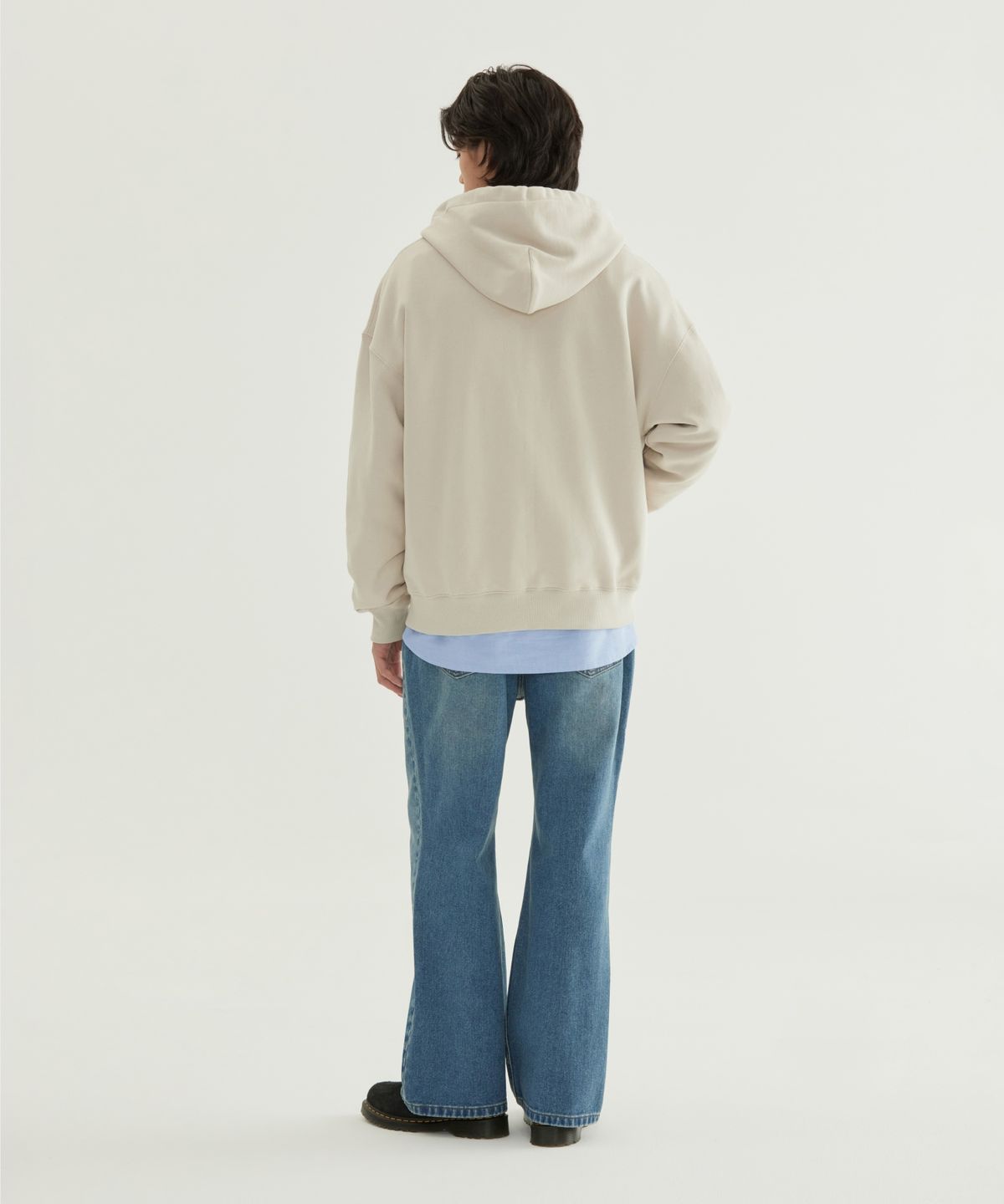 커버낫(COVERNAT) 아치 로고 후드집업 다크 블루
