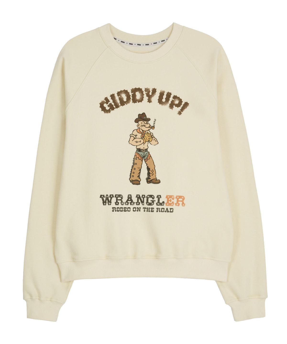 에르에르(ERER) Popeye Vintage Raglan Sweatshirt Ivory