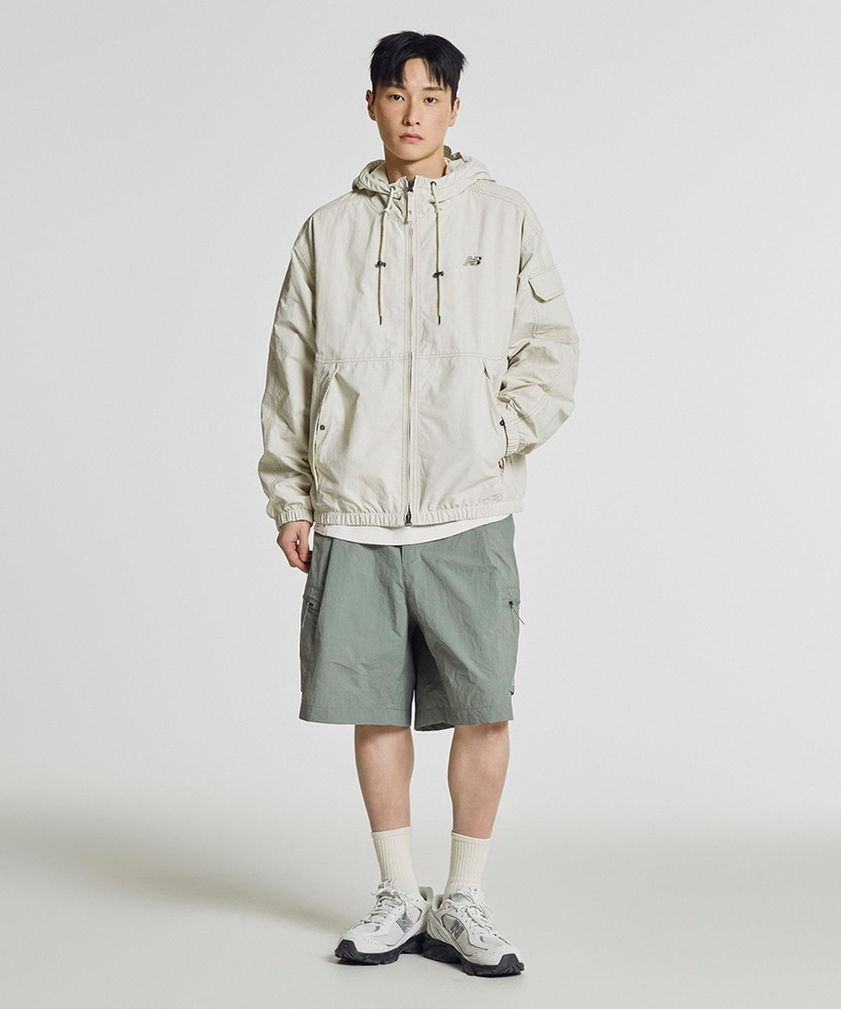 뉴발란스(NEW BALANCE) NBNAG21313 / UNI 2002 아카이브 후드 포켓 자켓 (CREAM)