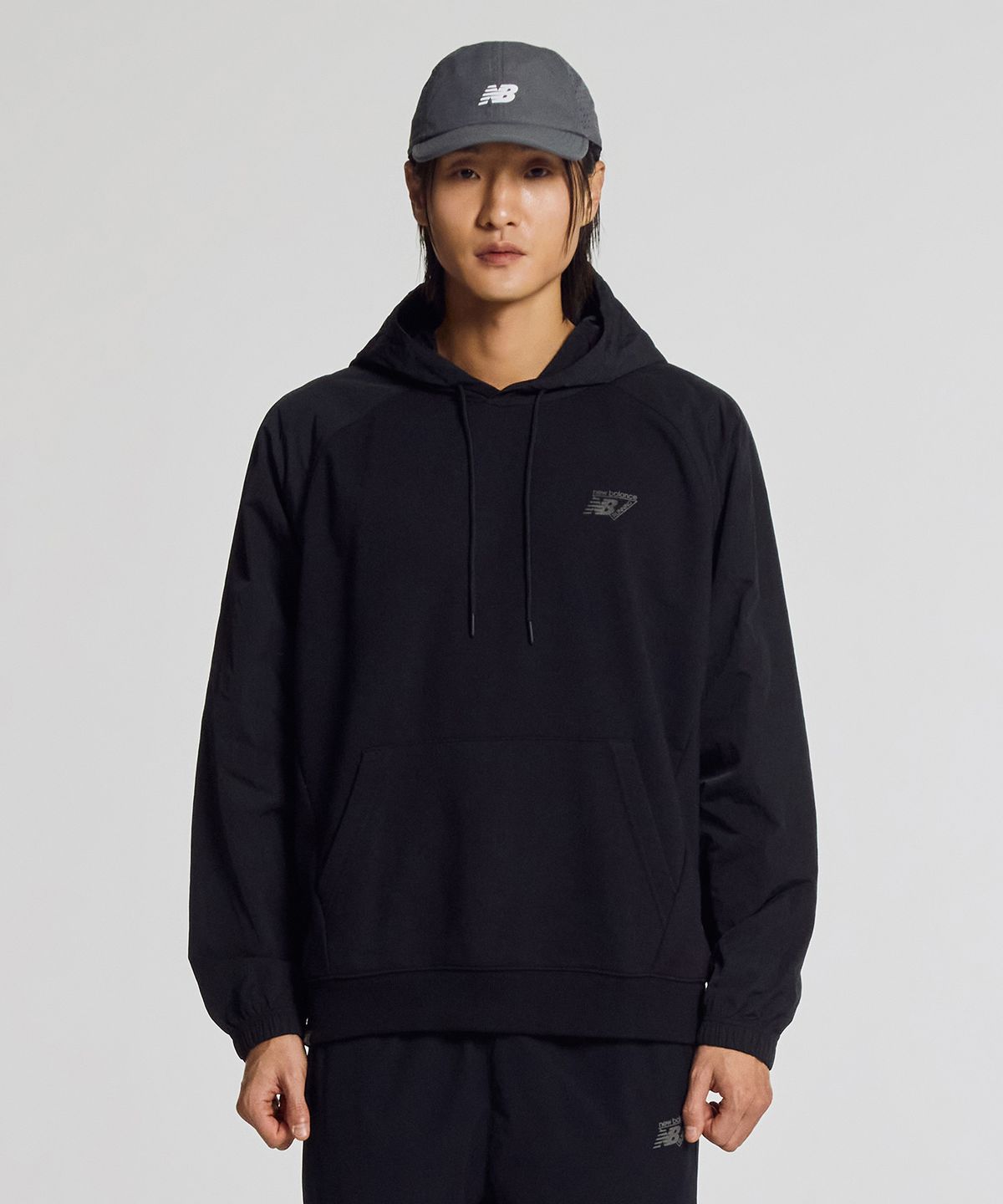 뉴발란스(NEW BALANCE) NBN0G15203 / UNI 에어핏 후드티 (BLACK)