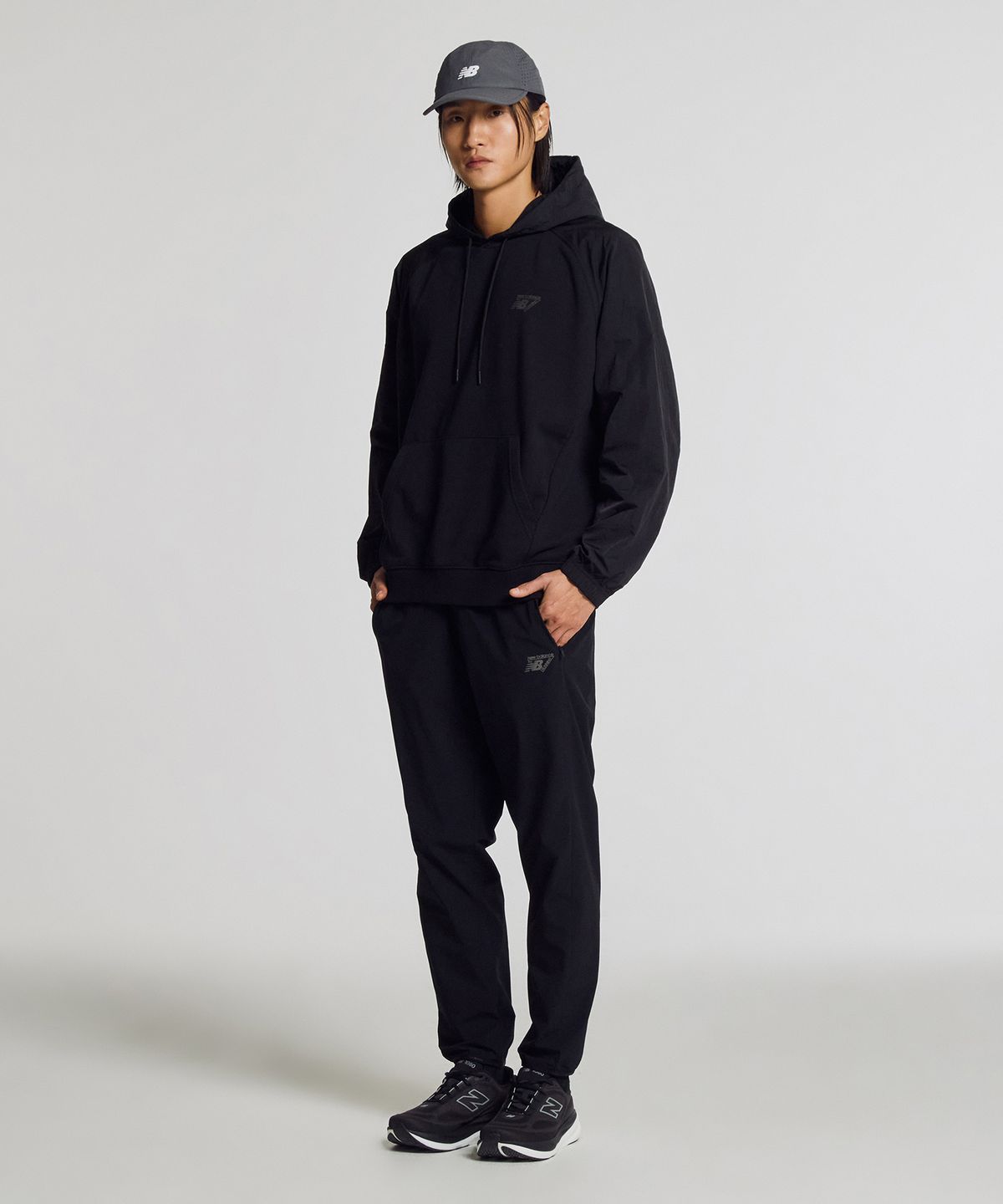 뉴발란스(NEW BALANCE) NBN0G15203 / UNI 에어핏 후드티 (BLACK)