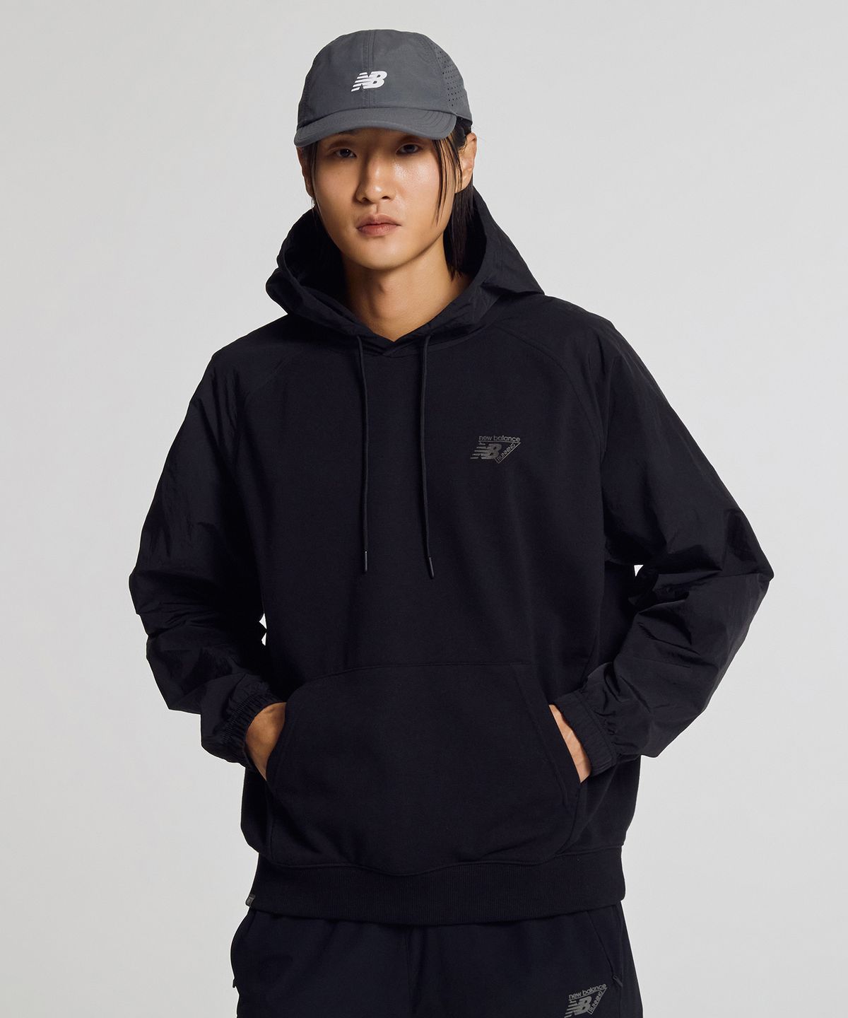 뉴발란스(NEW BALANCE) NBN0G15203 / UNI 에어핏 후드티 (BLACK)