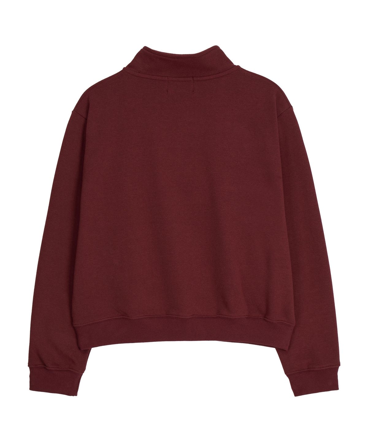 에르에르(ERER) Cropped Half Zip-up Colorado Sweatshirt Wine