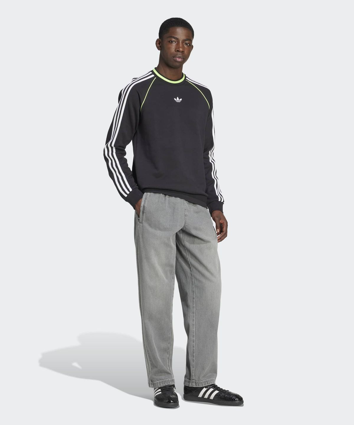 아디다스(ADIDAS) 루즈핏 트랙 팬츠 - 그레이데님 / JW5920
