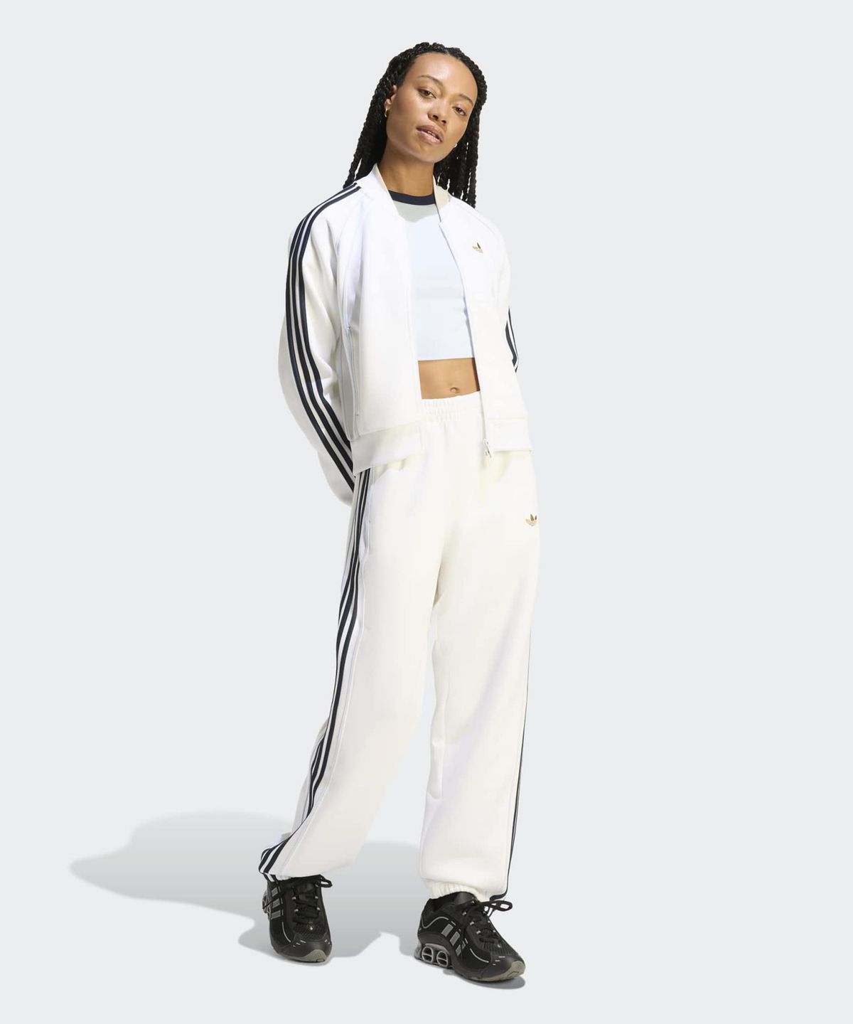 아디다스(ADIDAS) 슈퍼스타 트랙 팬츠 - 화이트:아우라잉크 / KD8770