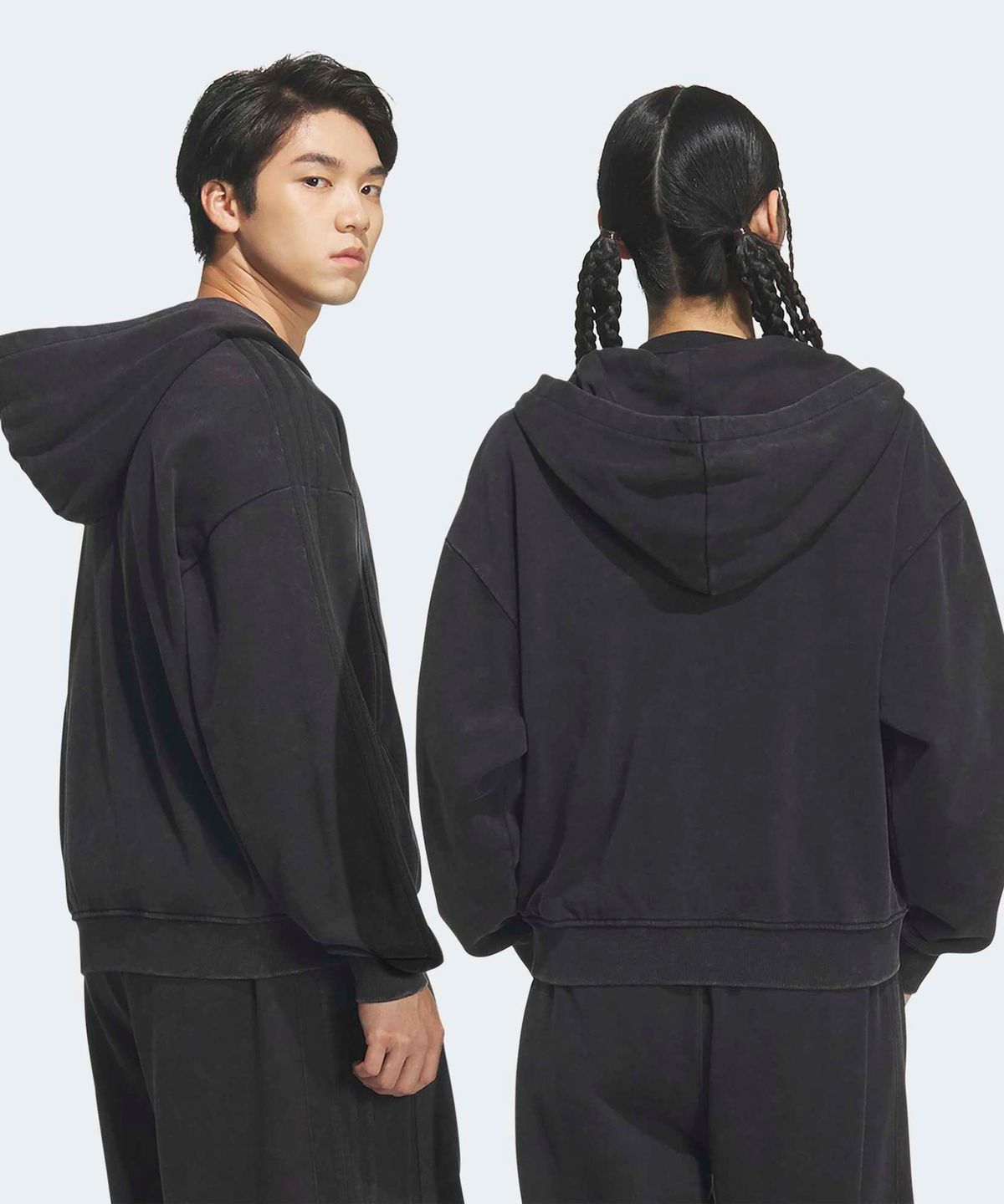 아디다스(ADIDAS) 팀가이스트 풀집 후디 - 블랙 / KQ5524