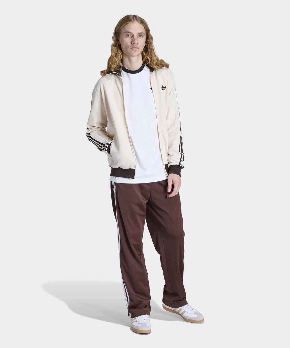 아디다스(ADIDAS) 클래식 트랙탑 - 원더화이트:아우라커피 / KQ9491