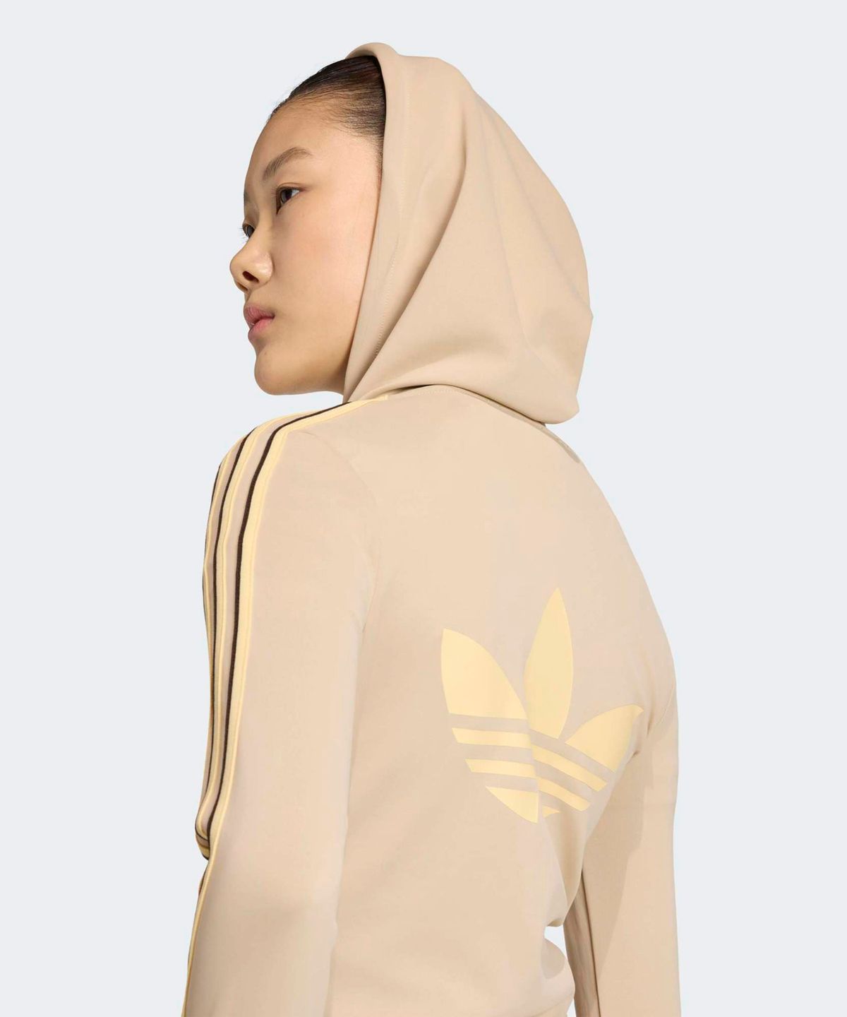 아디다스(ADIDAS) 후드 트레포일 지퍼 재킷 - 스톤카키 / KW4551