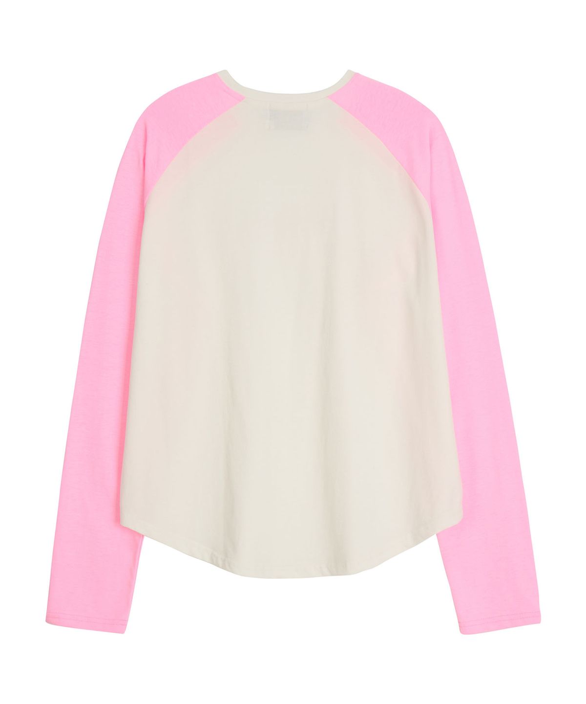 에르에르(ERER) Logo Raglan long-sleeved T-shirt Pink