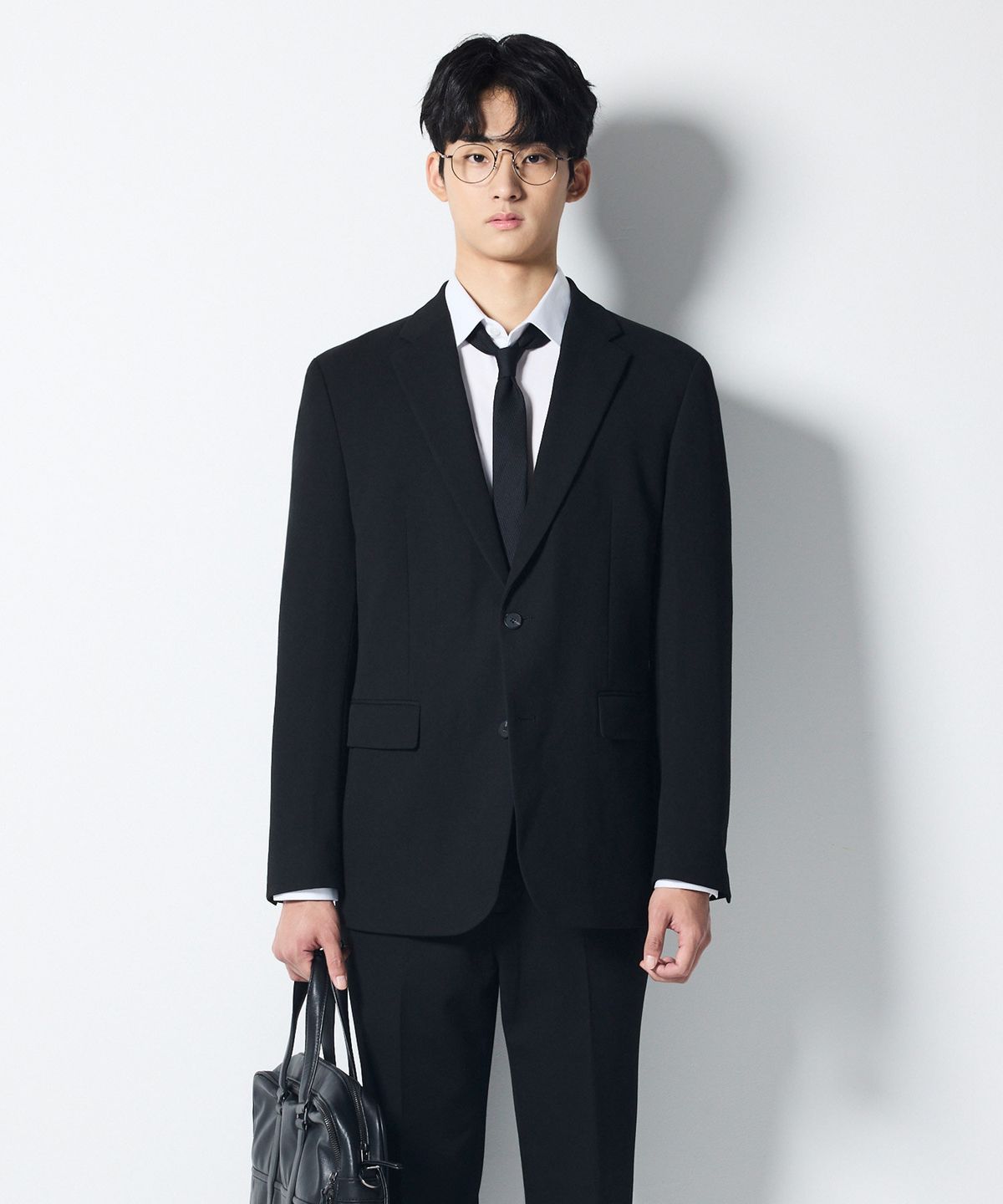 에스티코(STCO) 울 터치 사방스판 셋업 세트 블랙 (릴렉스핏)_SEJUD71SET