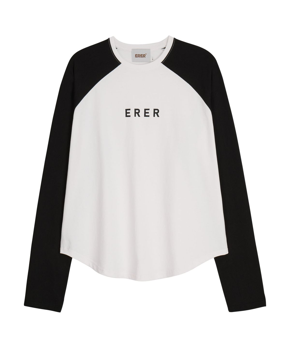 에르에르(ERER) Logo Raglan long-sleeved T-shirt Black