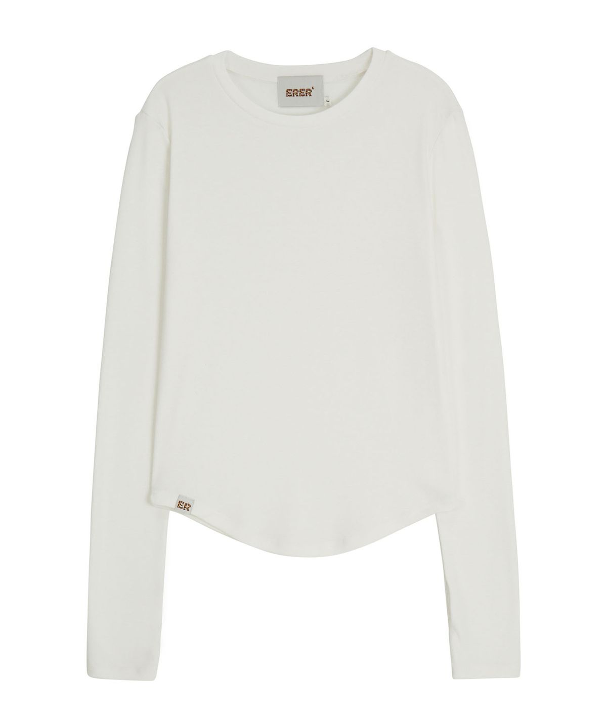 에르에르(ERER) Logo Label long-sleeved T-shirt White