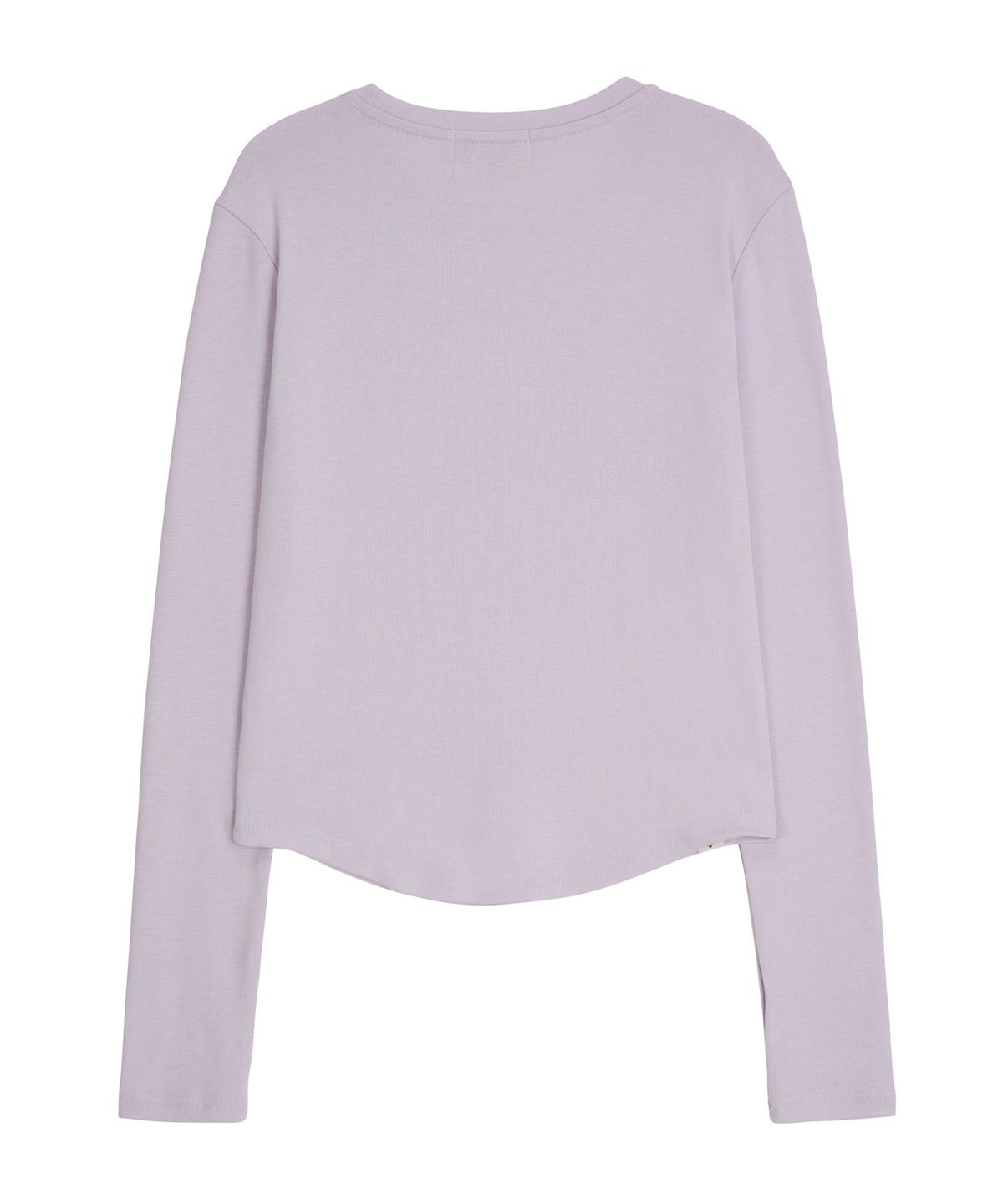 에르에르(ERER) Logo Label long-sleeved T-shirt Light Purple