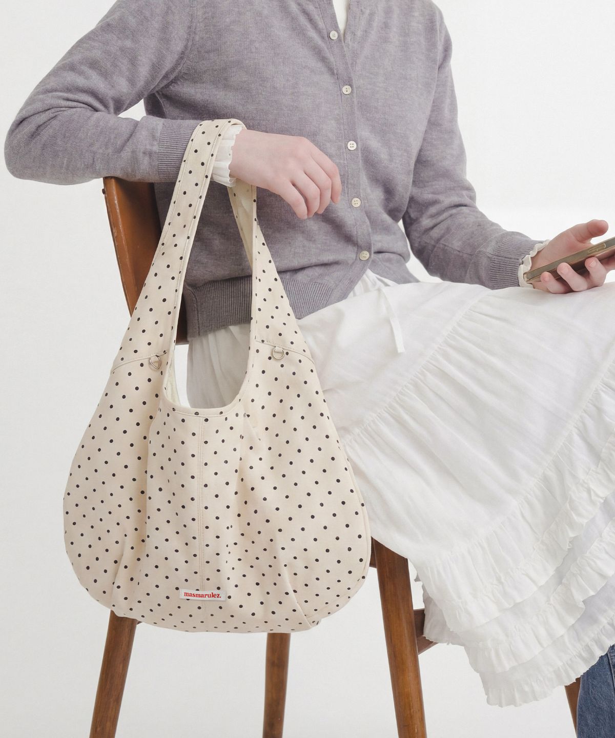 마스마룰즈(MASMARULEZ) Drop eco shoulder bag_Dot ivory