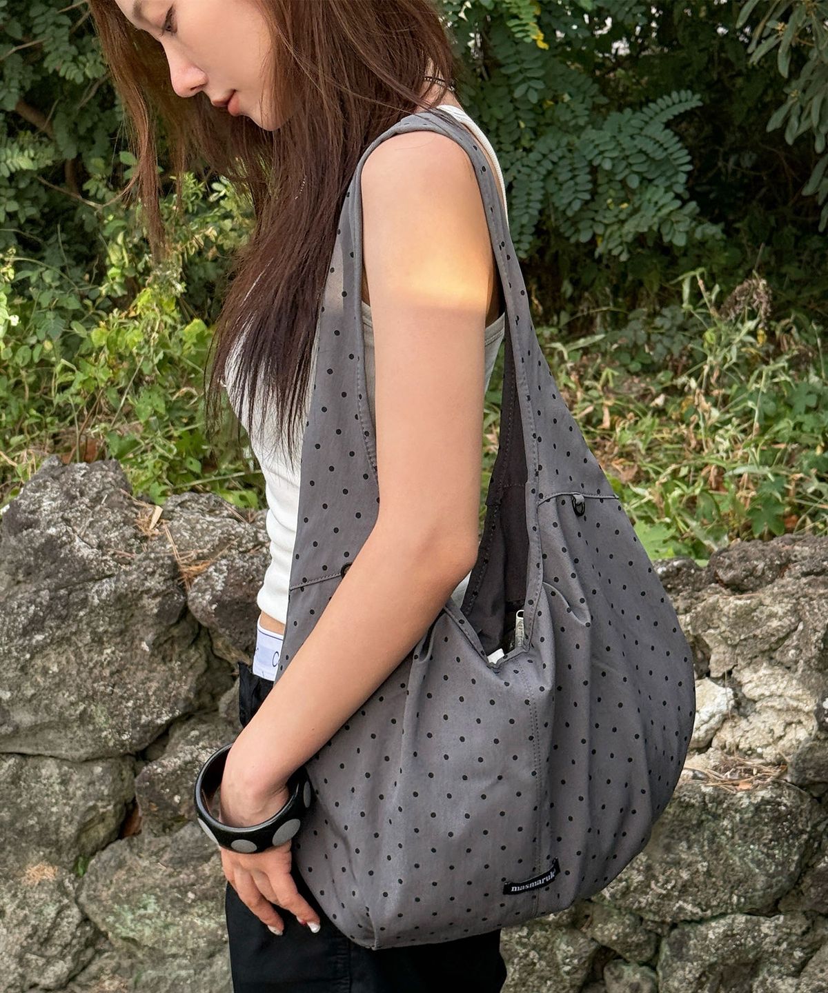 마스마룰즈(MASMARULEZ) Drop eco shoulder bag_Dot charcoal