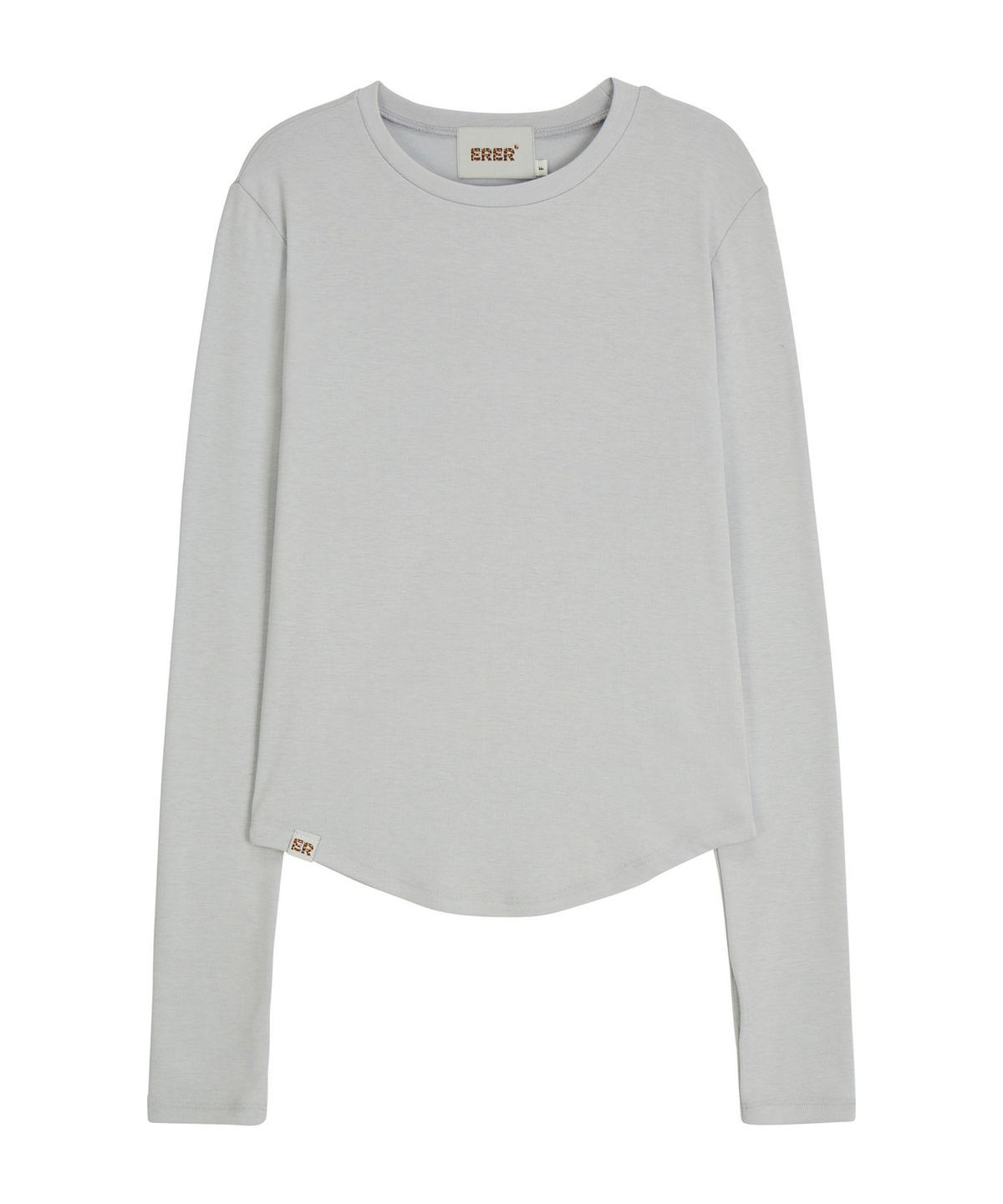 에르에르(ERER) Logo Label long-sleeved T-shirt Gracy Blue