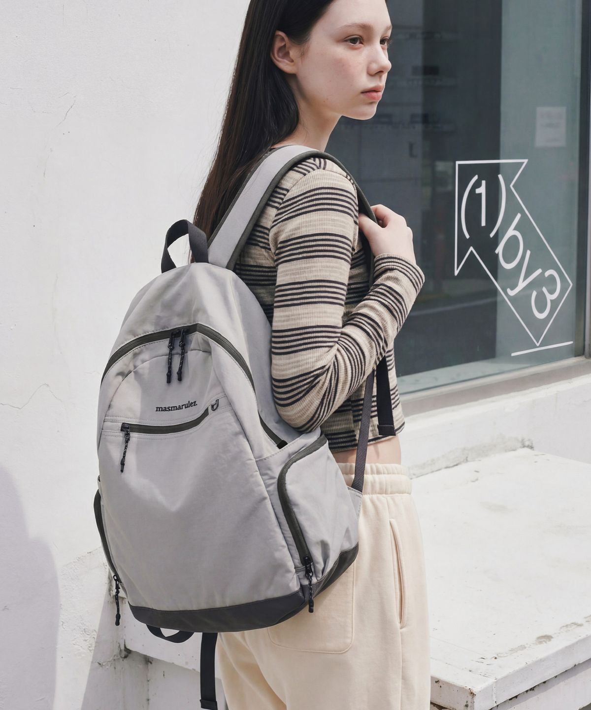 마스마룰즈(MASMARULEZ) Mono lite backpack_Light Gray