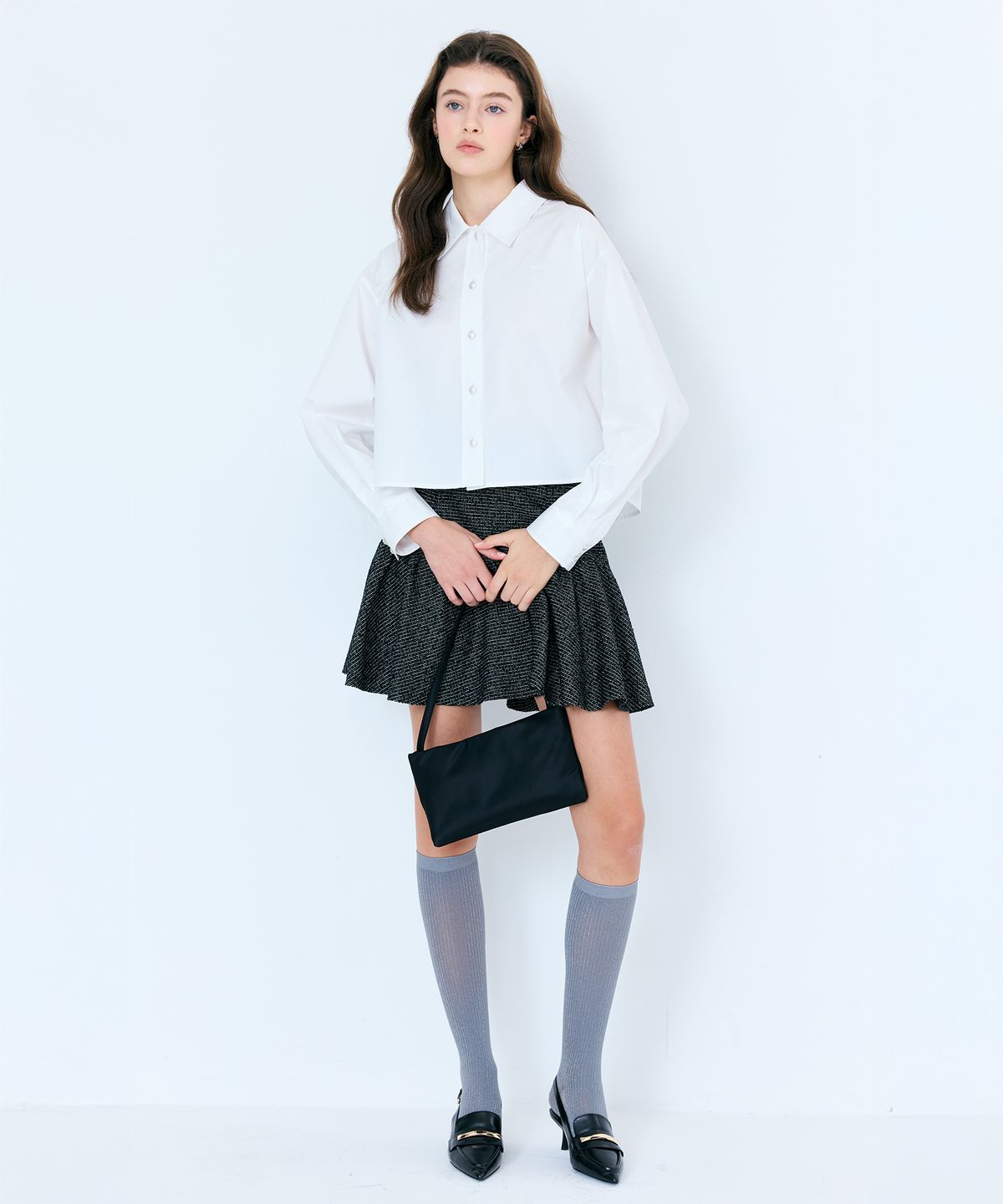페이르(FEYRE) 카드레 크롭셔츠