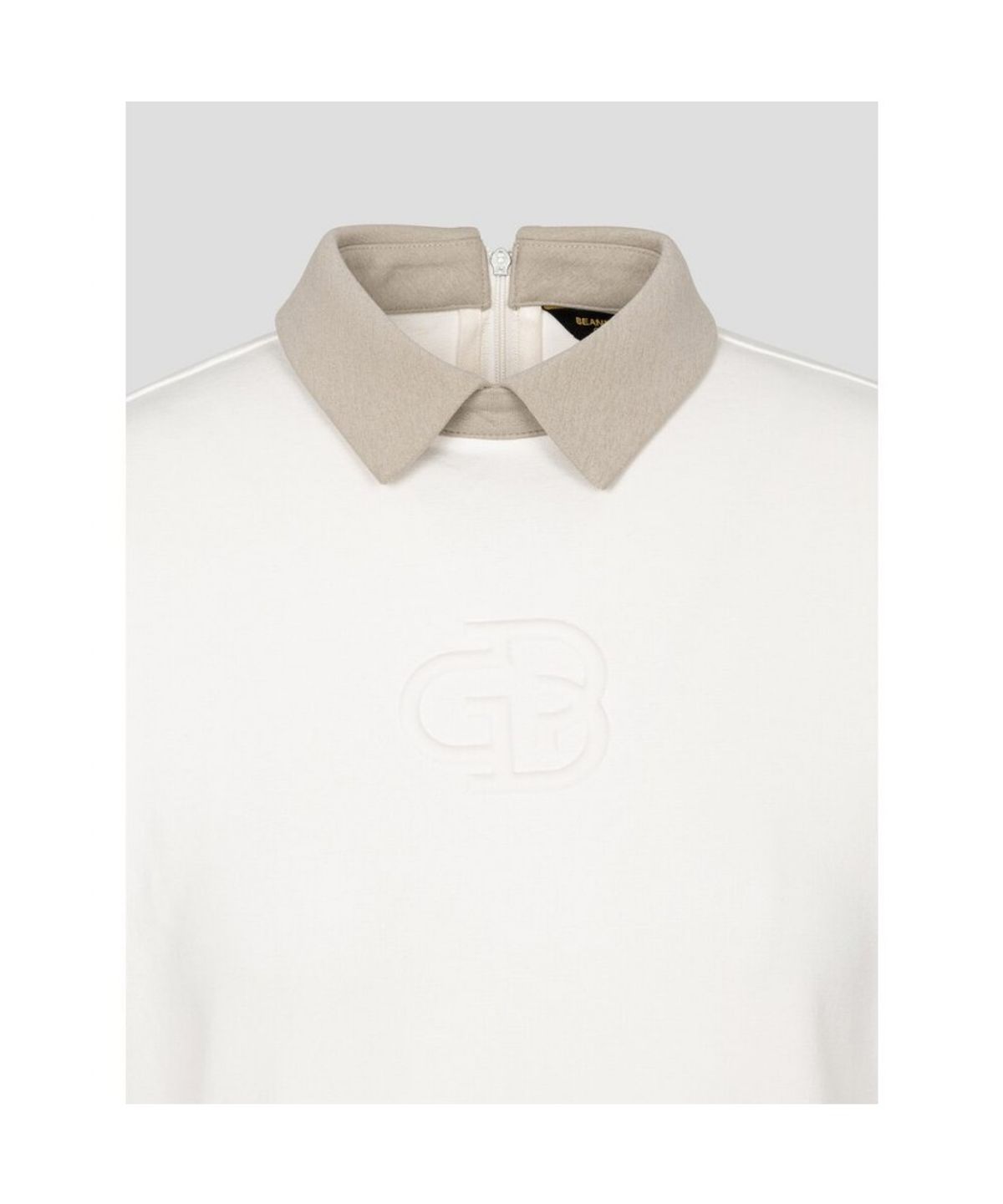 빈폴골프(BEANPOLE GOLF) [B_under] 여성 로고 엠보 칼라 긴소매 티셔츠  화이트