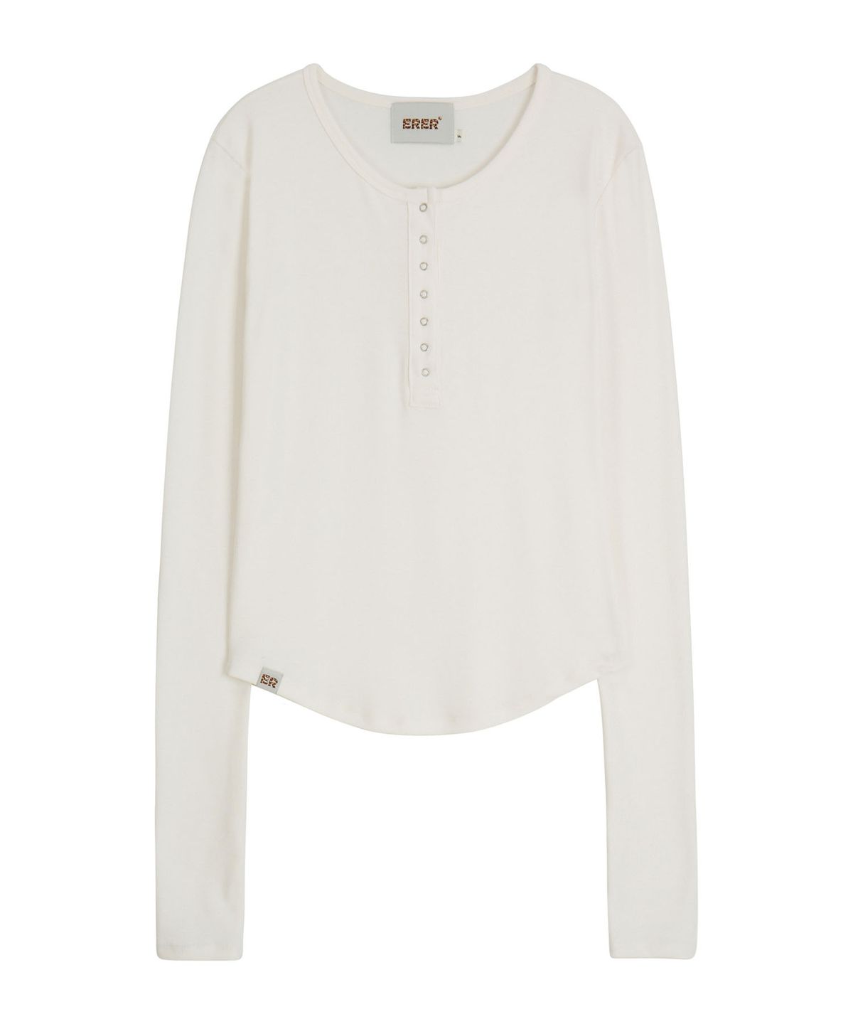 에르에르(ERER) Henley Neck Soft T-shirt White