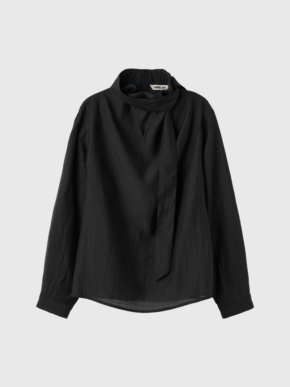 제너럴아이디어(GENERALIDEA) 실키 스카프 블라우스 [BLACK] / GF1LBL507