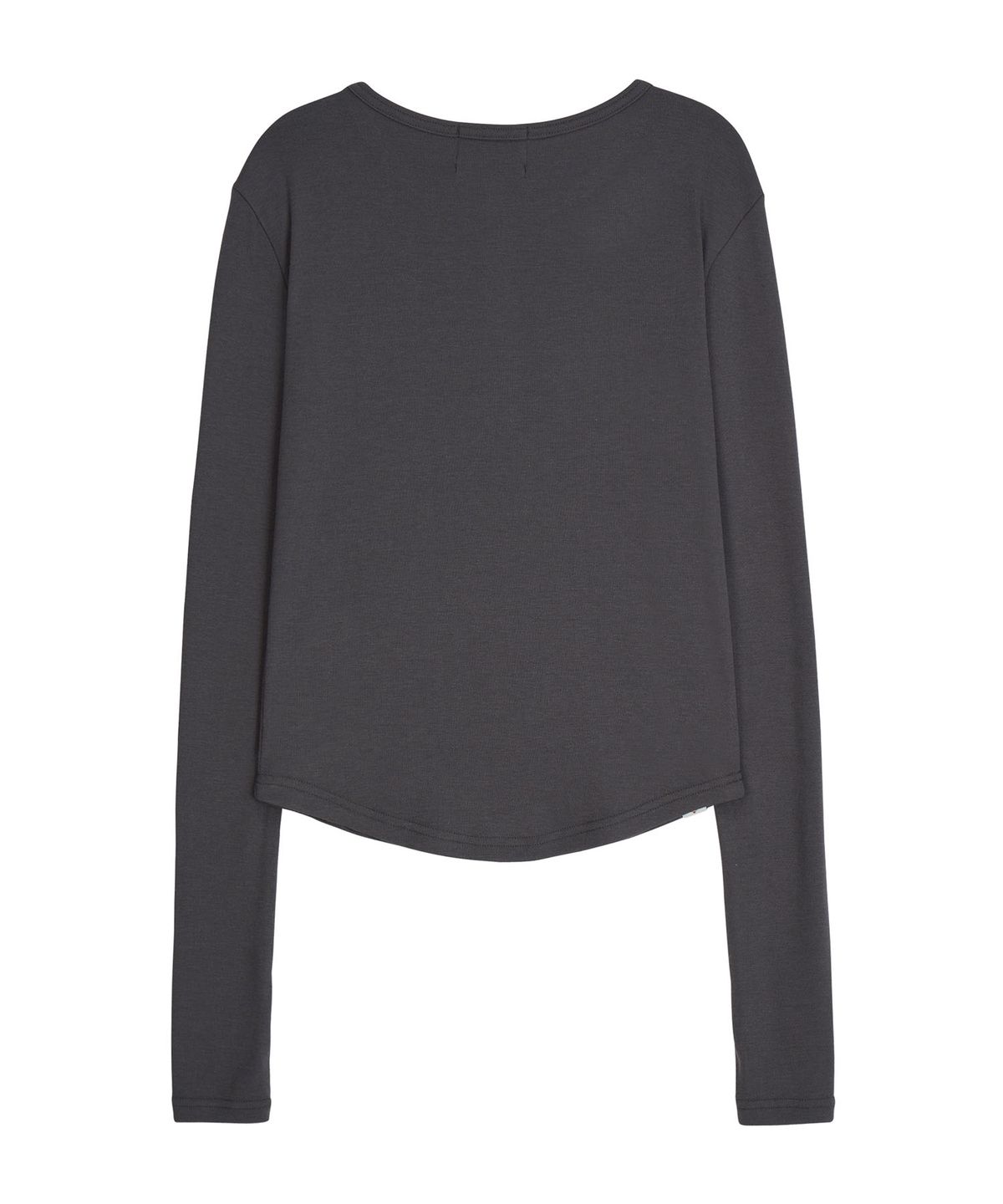 에르에르(ERER) Henley Neck Soft T-shirt Charcoal