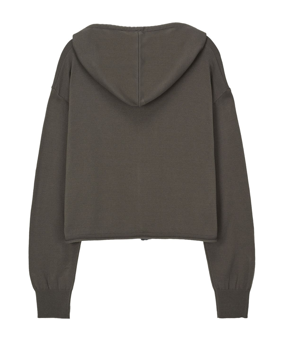 에르에르(ERER) Hooded Knit Zip-Up Charcoal