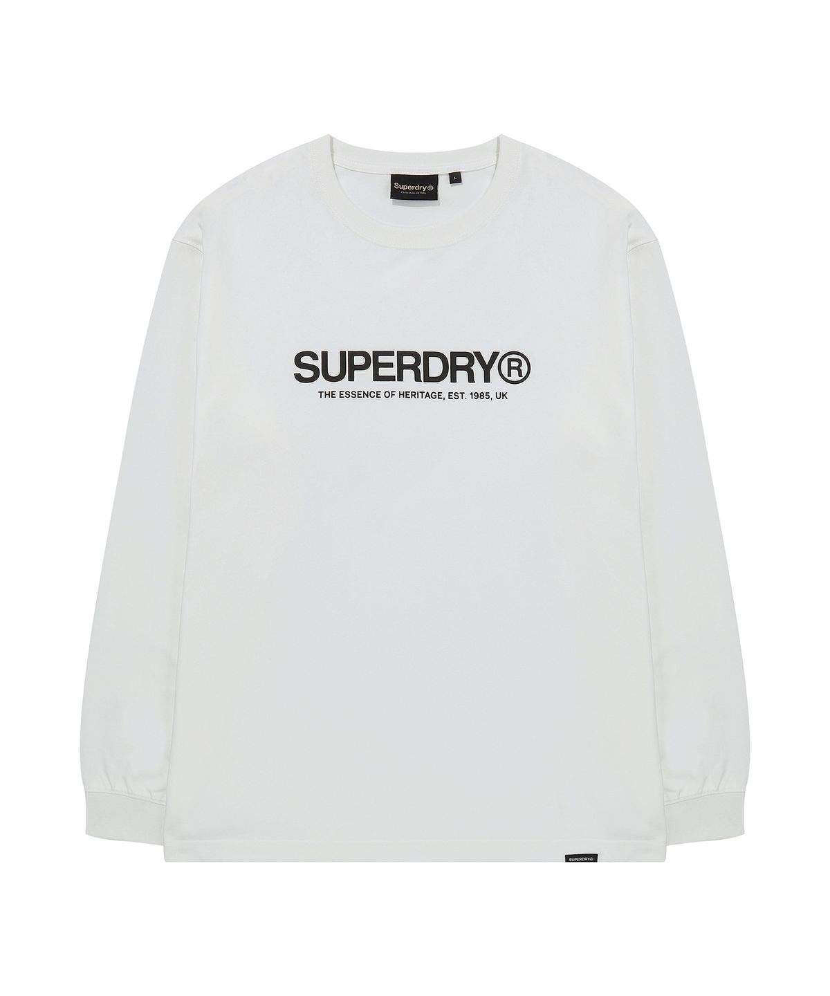 슈퍼드라이(SUPERDRY) 에센셜 롱슬리브 티셔츠 화이트 SDUILAQ02WHT
