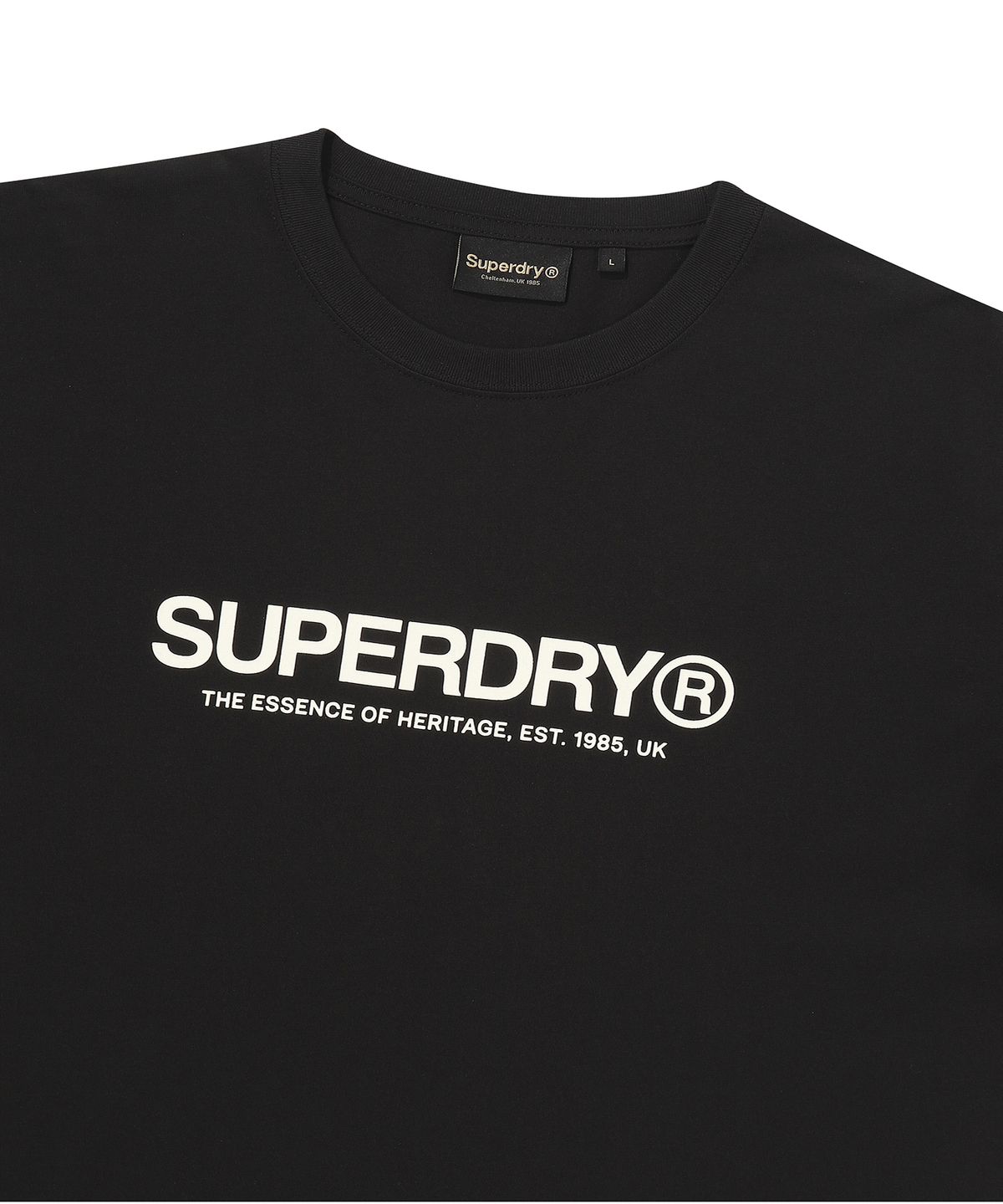 슈퍼드라이(SUPERDRY) 에센셜 롱슬리브 티셔츠 블랙 SDUILAQ02BLK