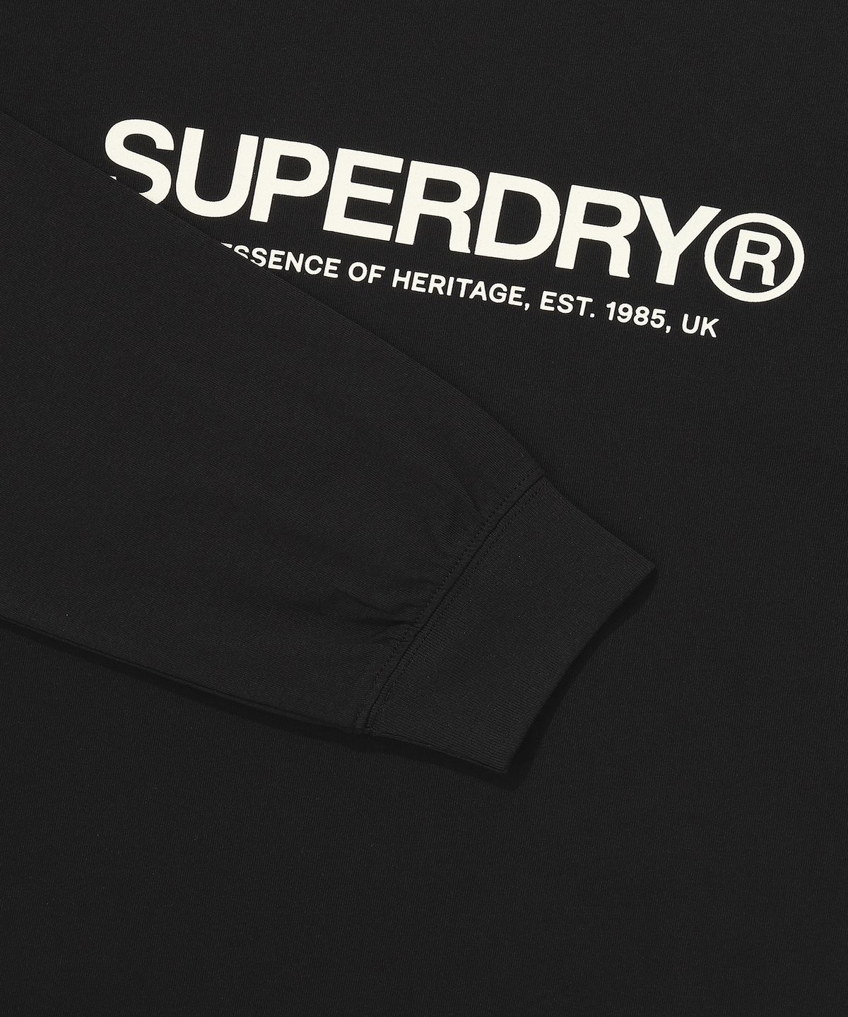슈퍼드라이(SUPERDRY) 에센셜 롱슬리브 티셔츠 블랙 SDUILAQ02BLK