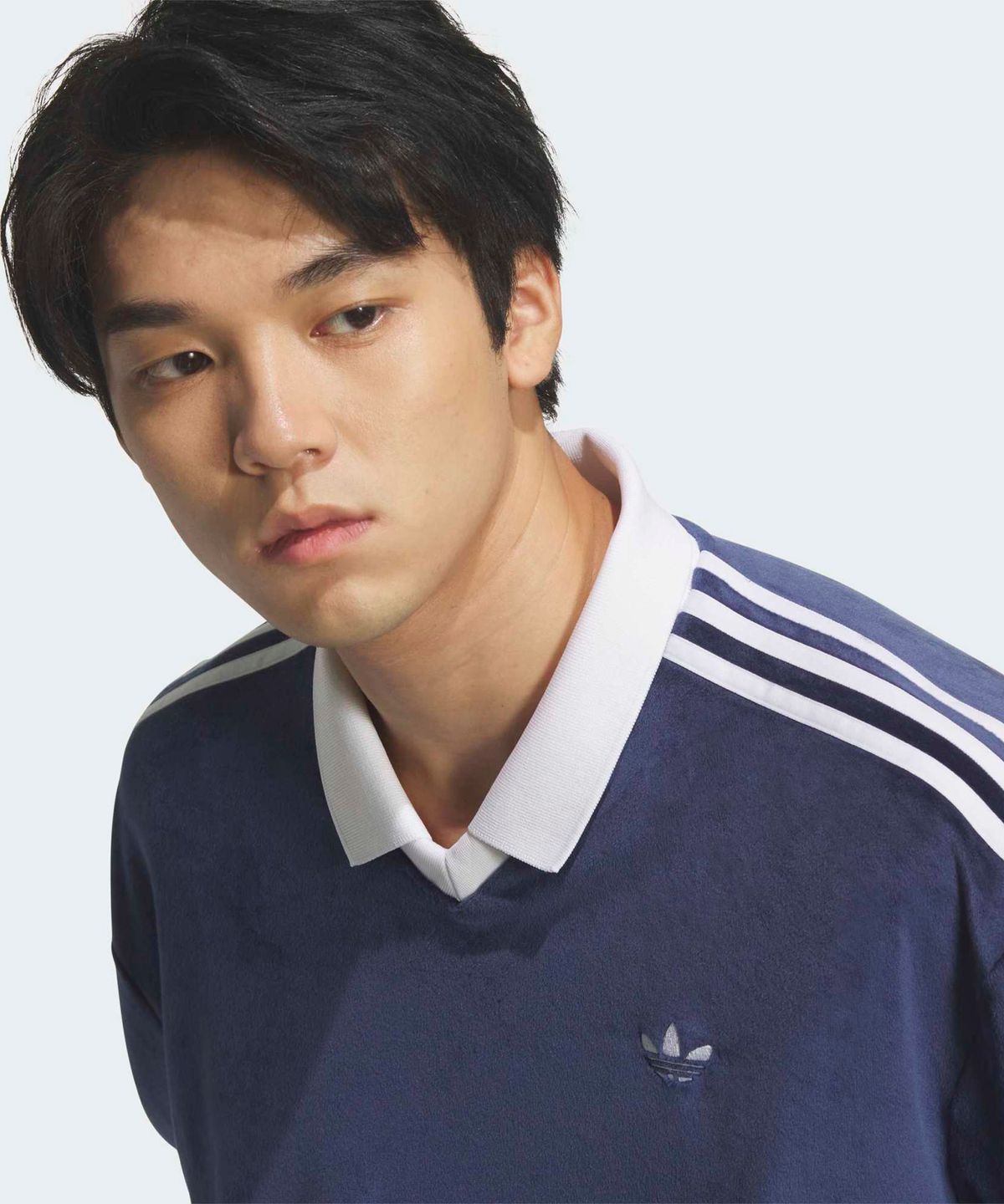아디다스(ADIDAS) 벨루어 폴로 롱 슬리브 - 나이트인디고 / KQ5486