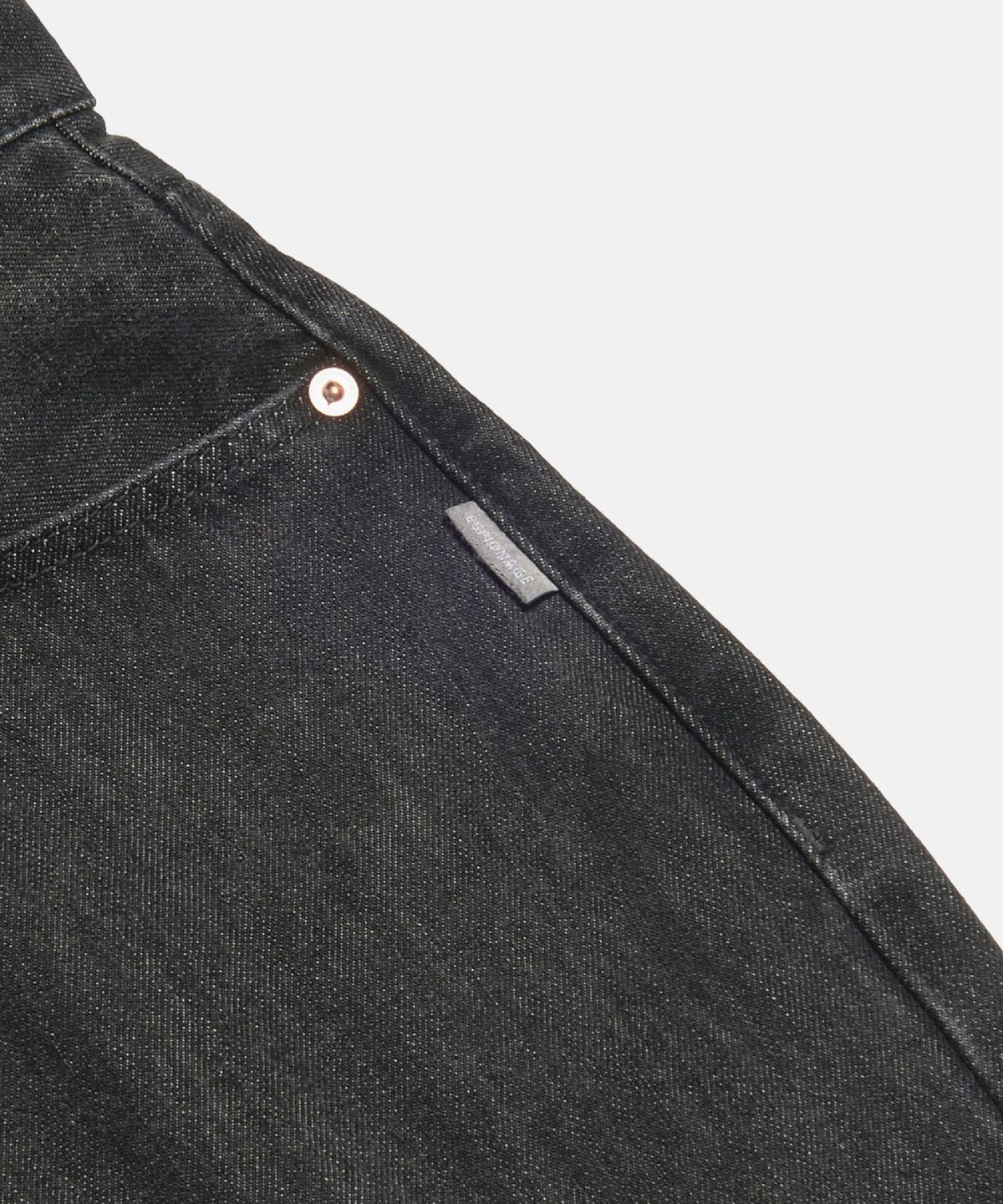에스피오나지(ESPIONAGE) Selvedge Relaxed Denim Pants Faded Black