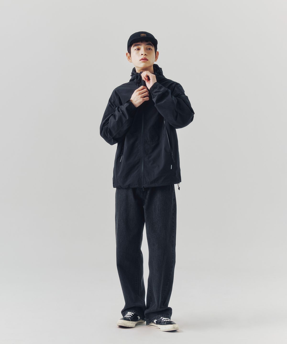 에스피오나지(ESPIONAGE) Selvedge Relaxed Denim Pants Faded Black