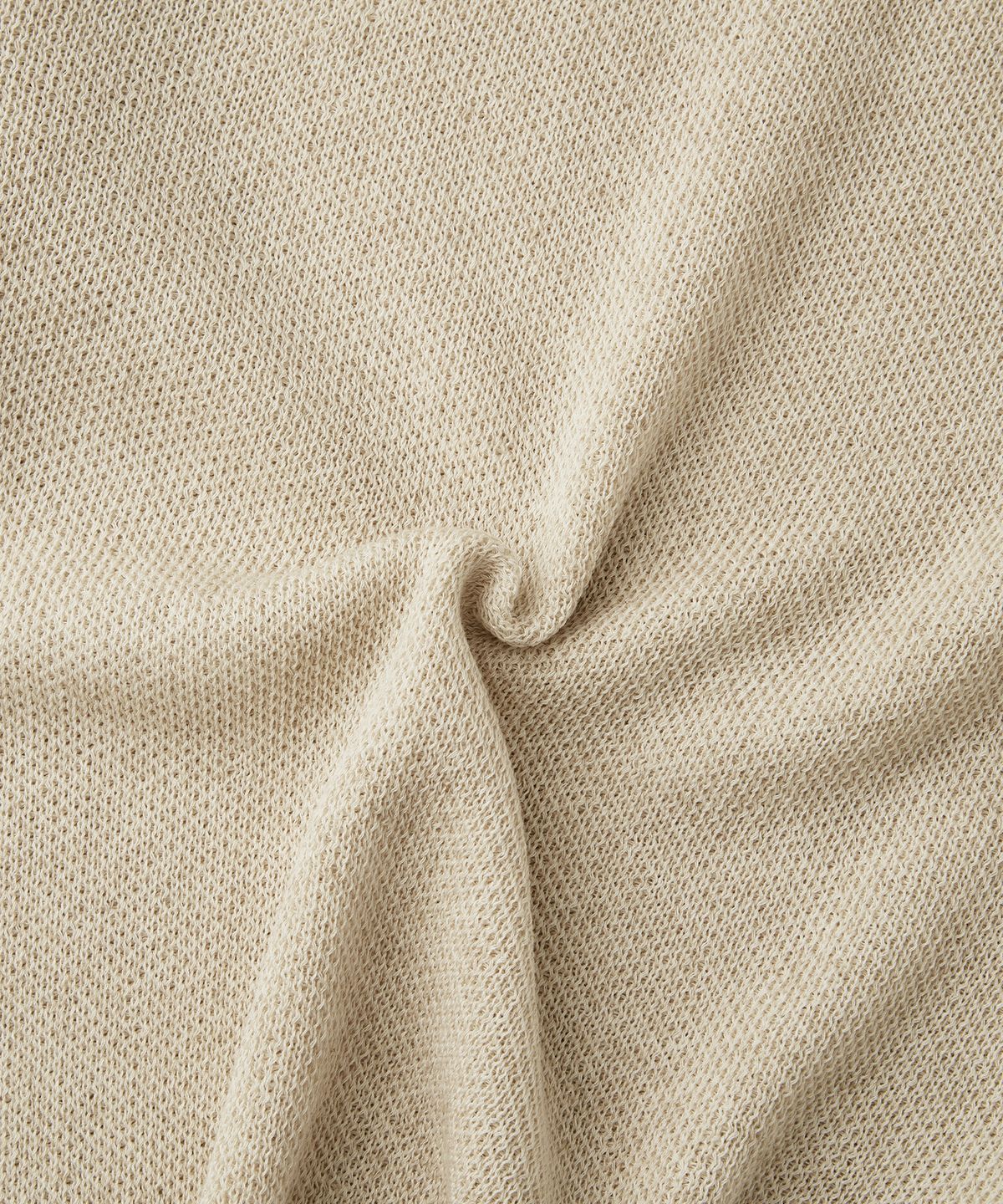 아웃스탠딩(OUTSTANDING) LINEN FISHERMAN CREW NECK KNIT_ECRU