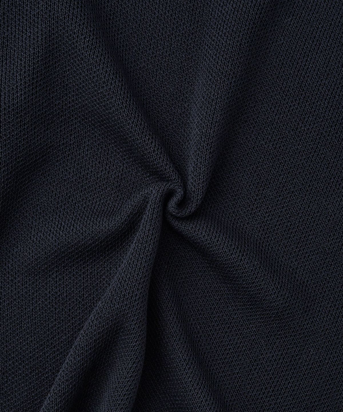 아웃스탠딩(OUTSTANDING) LINEN FISHERMAN CREW NECK KNIT_NAVY