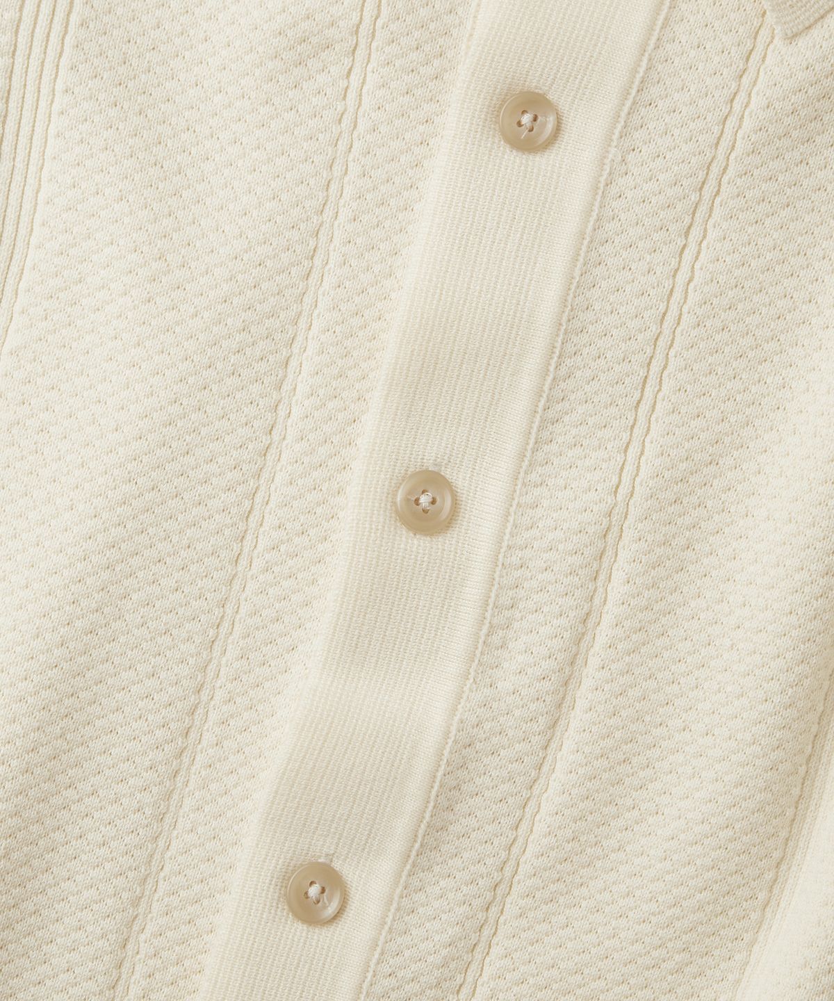 아웃스탠딩(OUTSTANDING) LS STRIPE COLLAR KNIT CARDIGAN_IVORY