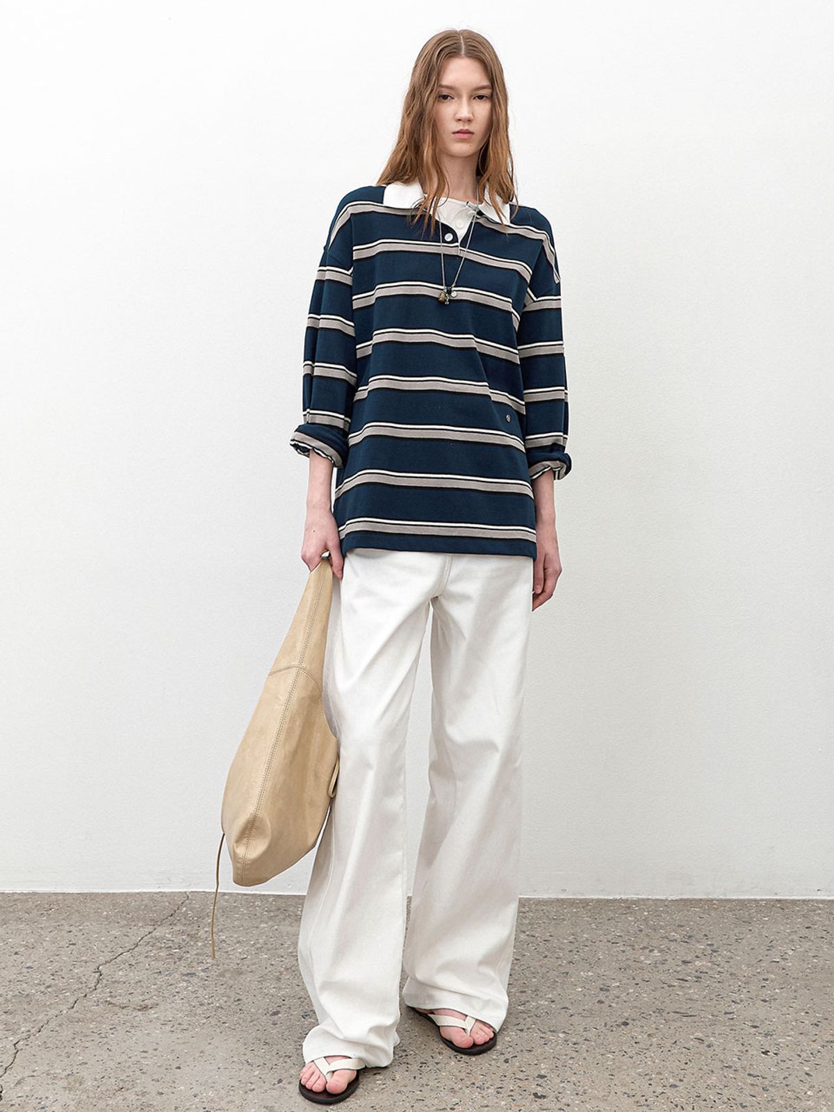 아틀리에 나인(ATELIER NAIN) STRIPE CALLA SPRING TEE (T-7164)