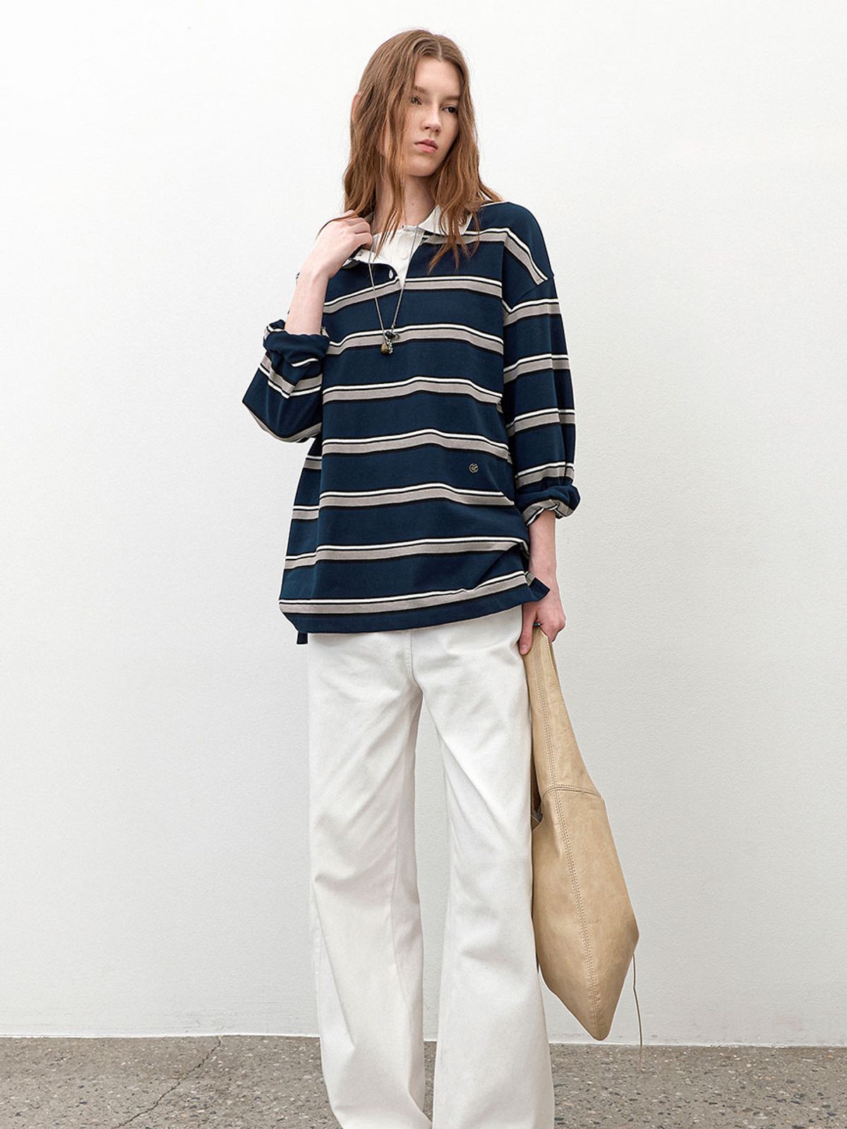 아틀리에 나인(ATELIER NAIN) STRIPE CALLA SPRING TEE (T-7164)