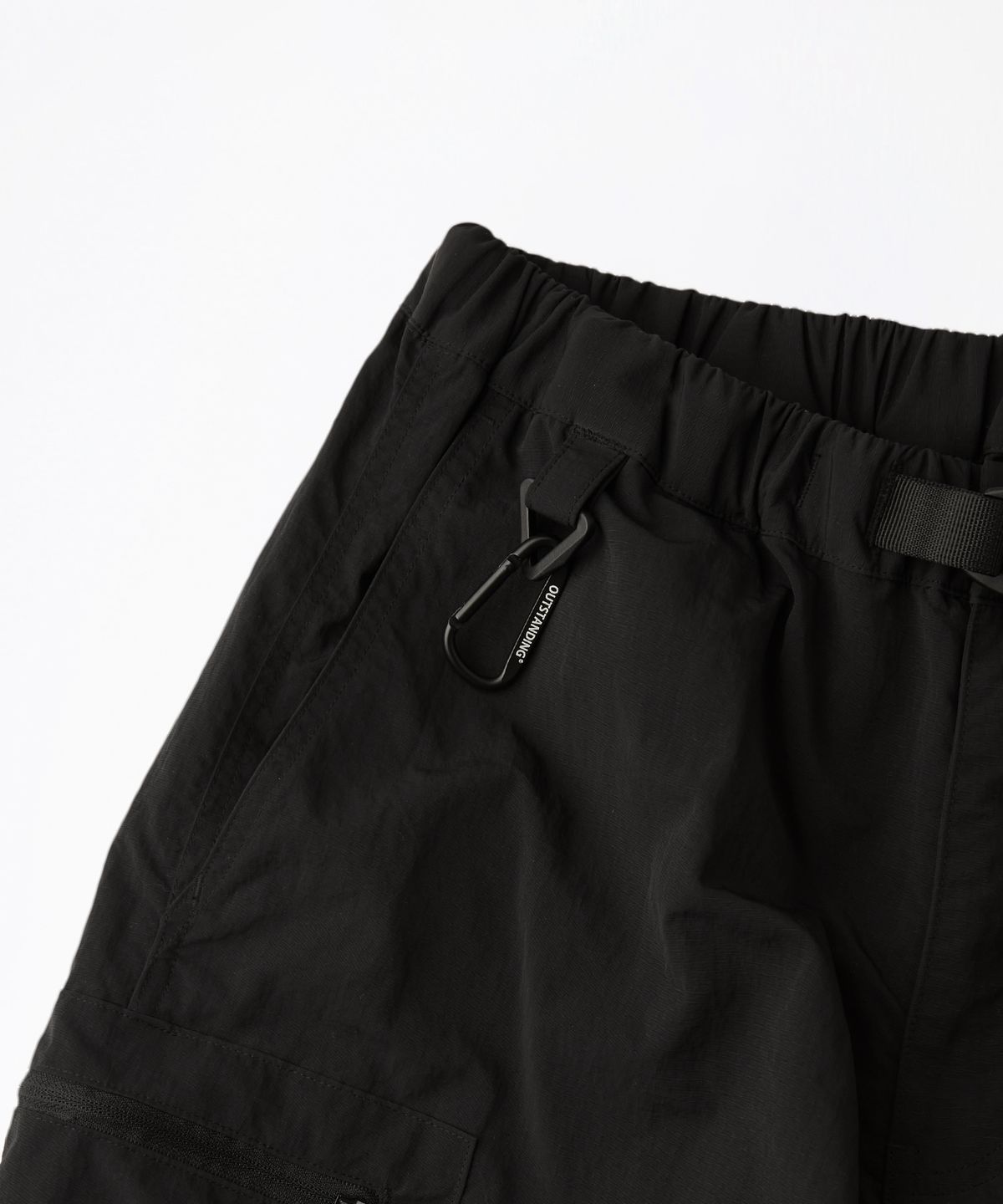 아웃스탠딩(OUTSTANDING) NYLON RIPSTOP PCU UTILITY PANTS_BLACK