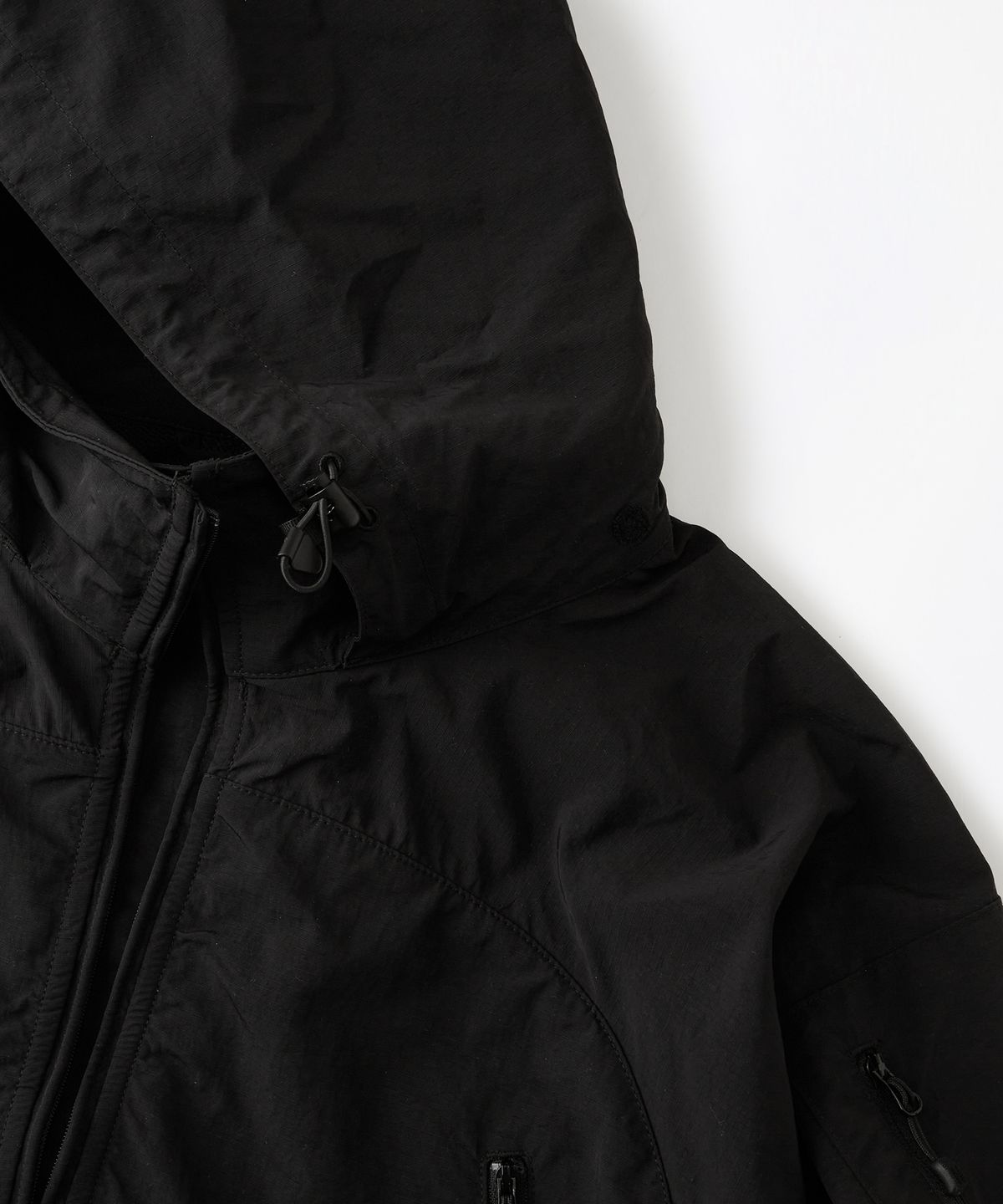 아웃스탠딩(OUTSTANDING) NYLON RIPSTOP PCU JACKET_BLACK