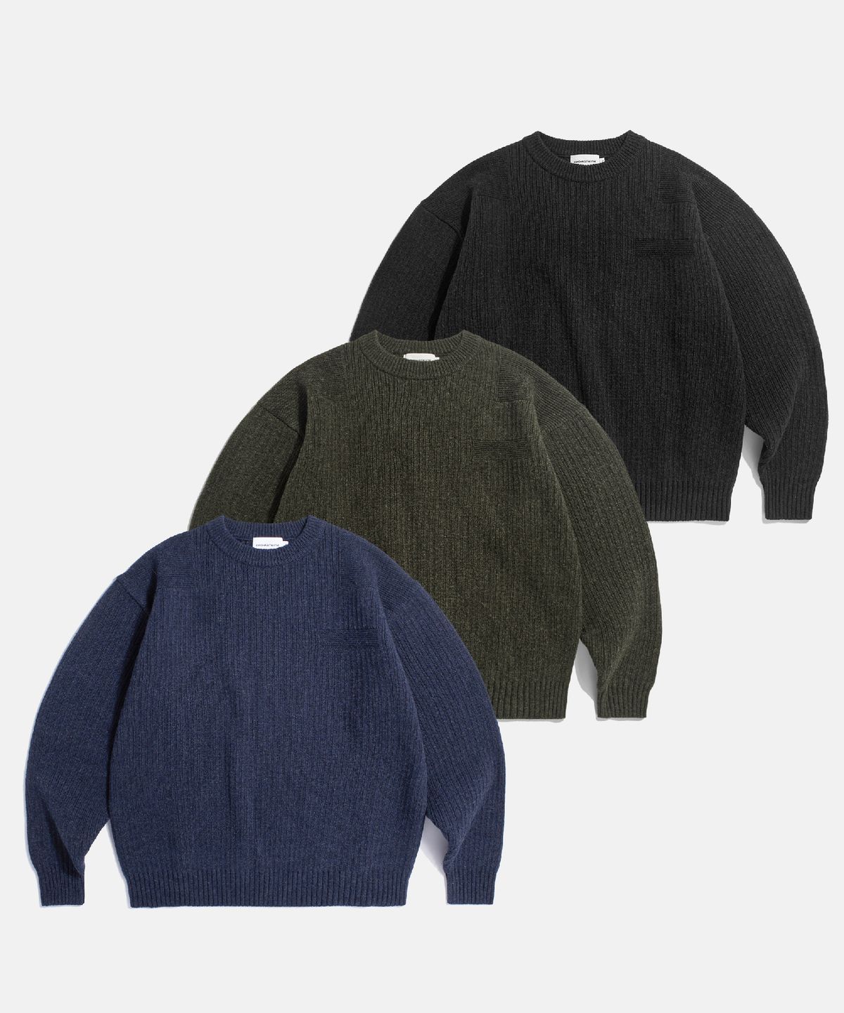 에스피오나지(ESPIONAGE) Commando Knit Sweater Dusty Navy