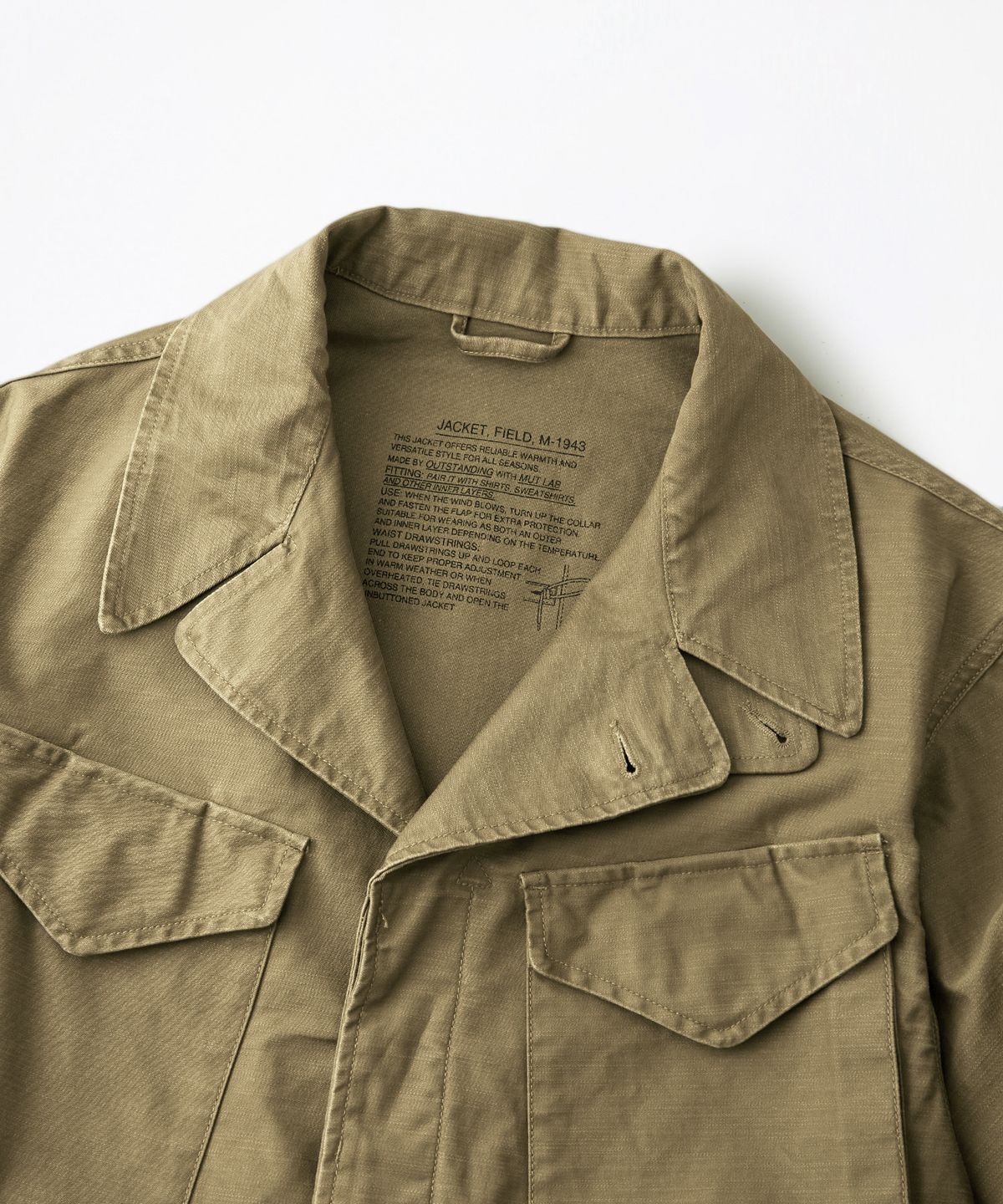 아웃스탠딩(OUTSTANDING) [MUT lab] M-1943 FIELD JACKET_KHAKI