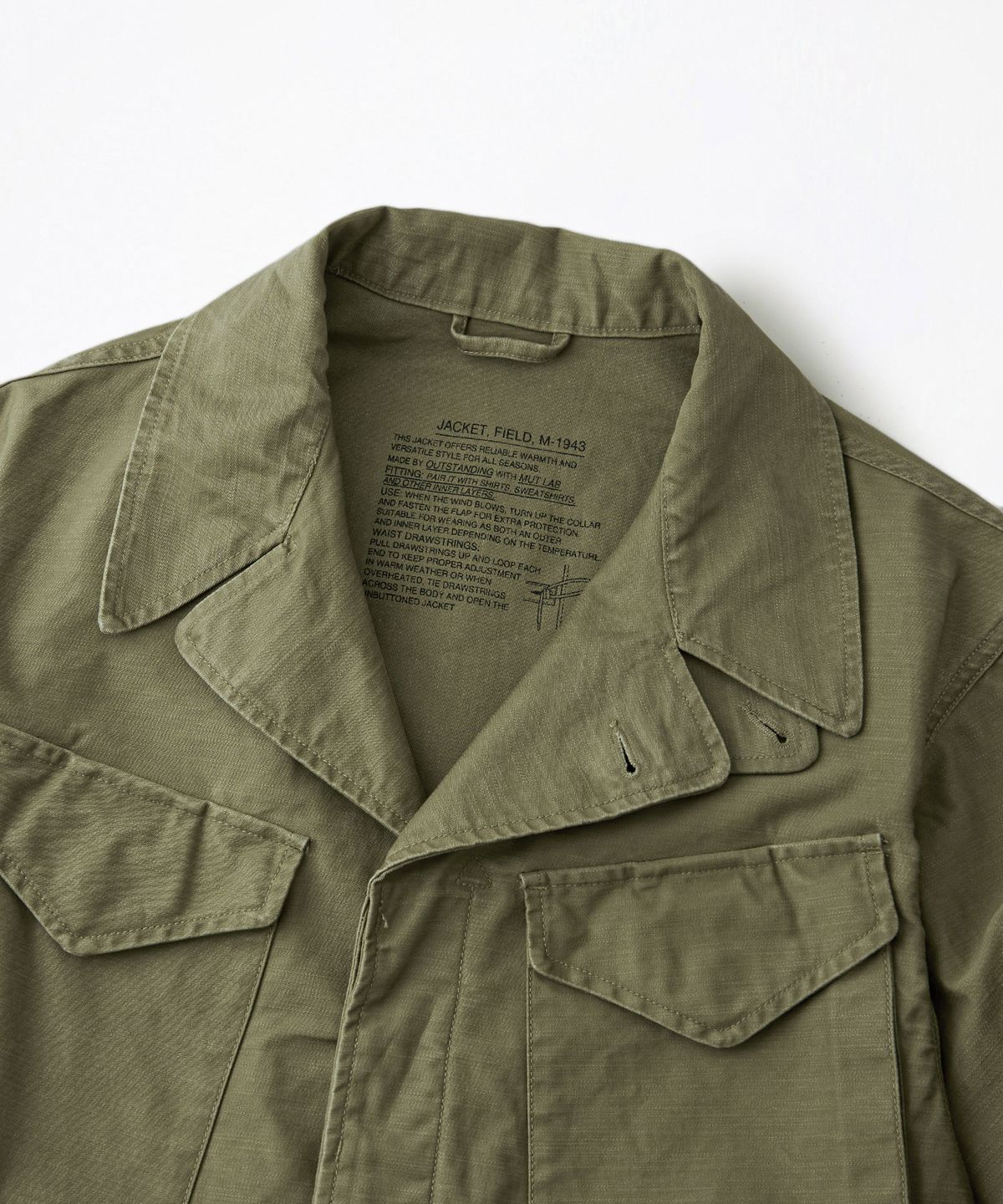 아웃스탠딩(OUTSTANDING) [MUT lab] M-1943 FIELD JACKET_OLIVE GREEN