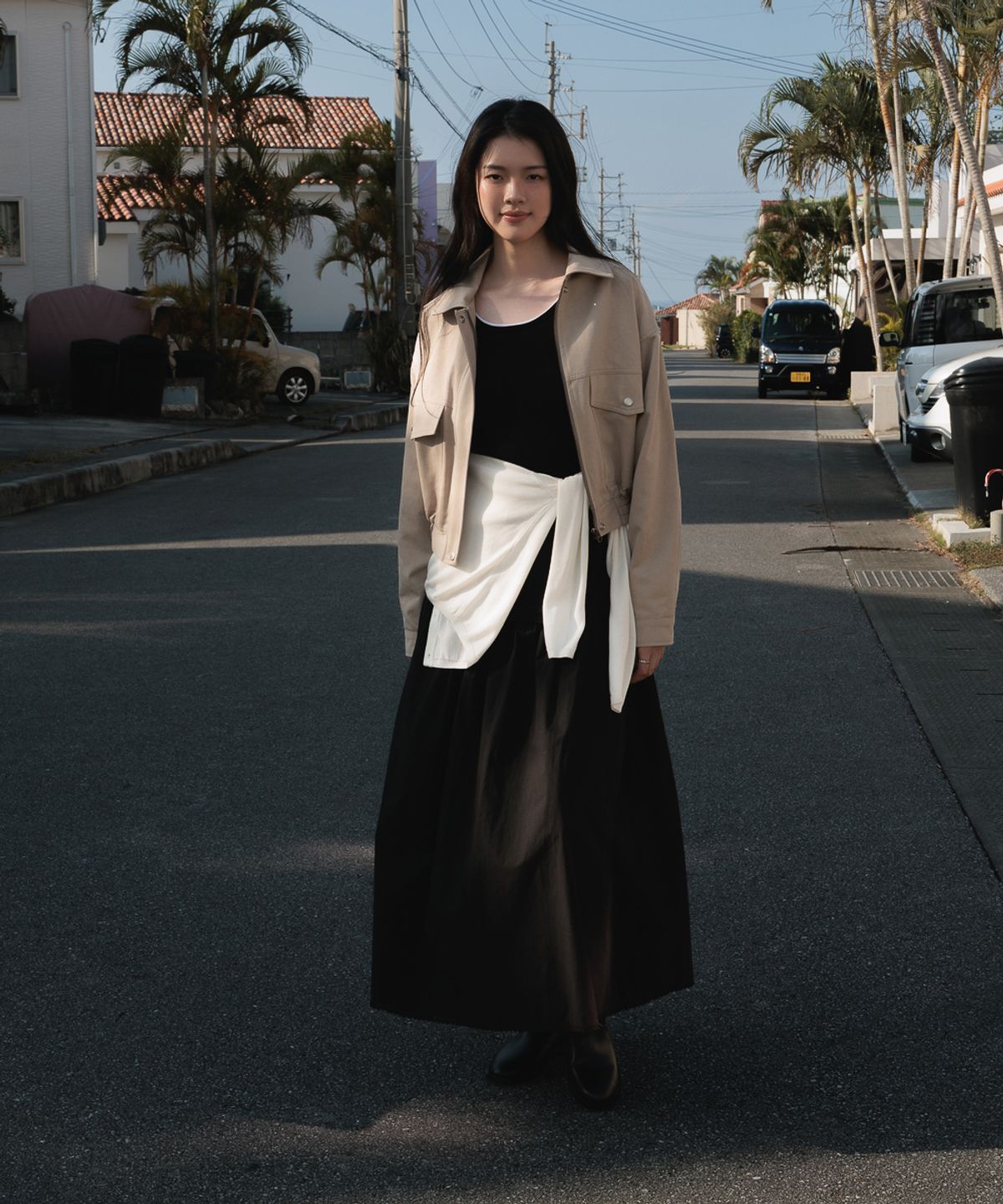 드헤베(DEHEVE) Pocket Cotton Jumper [Beige]