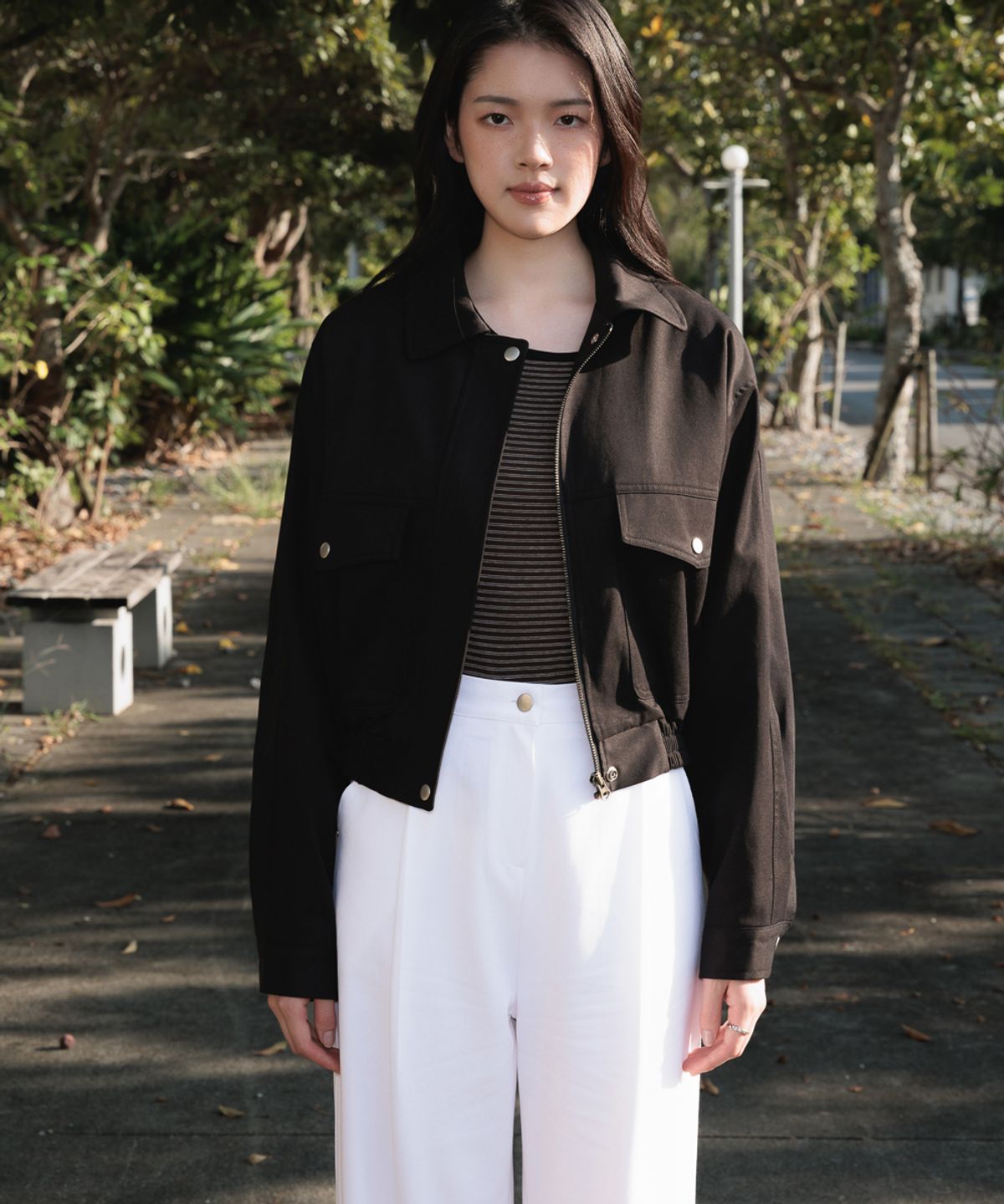 드헤베(DEHEVE) Pocket Cotton Jumper [Black]