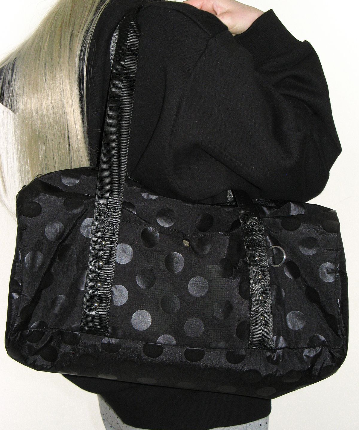 아메스 월드와이드(AMES-WORLDWIDE) DOT CASUAL DUFFEL BAG BLACK