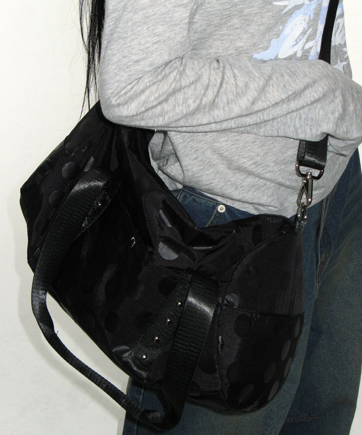 아메스 월드와이드(AMES-WORLDWIDE) DOT CASUAL DUFFEL BAG BLACK