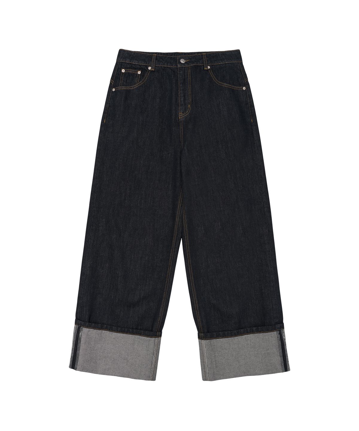 아메스 월드와이드(AMES-WORLDWIDE) ROLL UP DENIM PANTS BLUE
