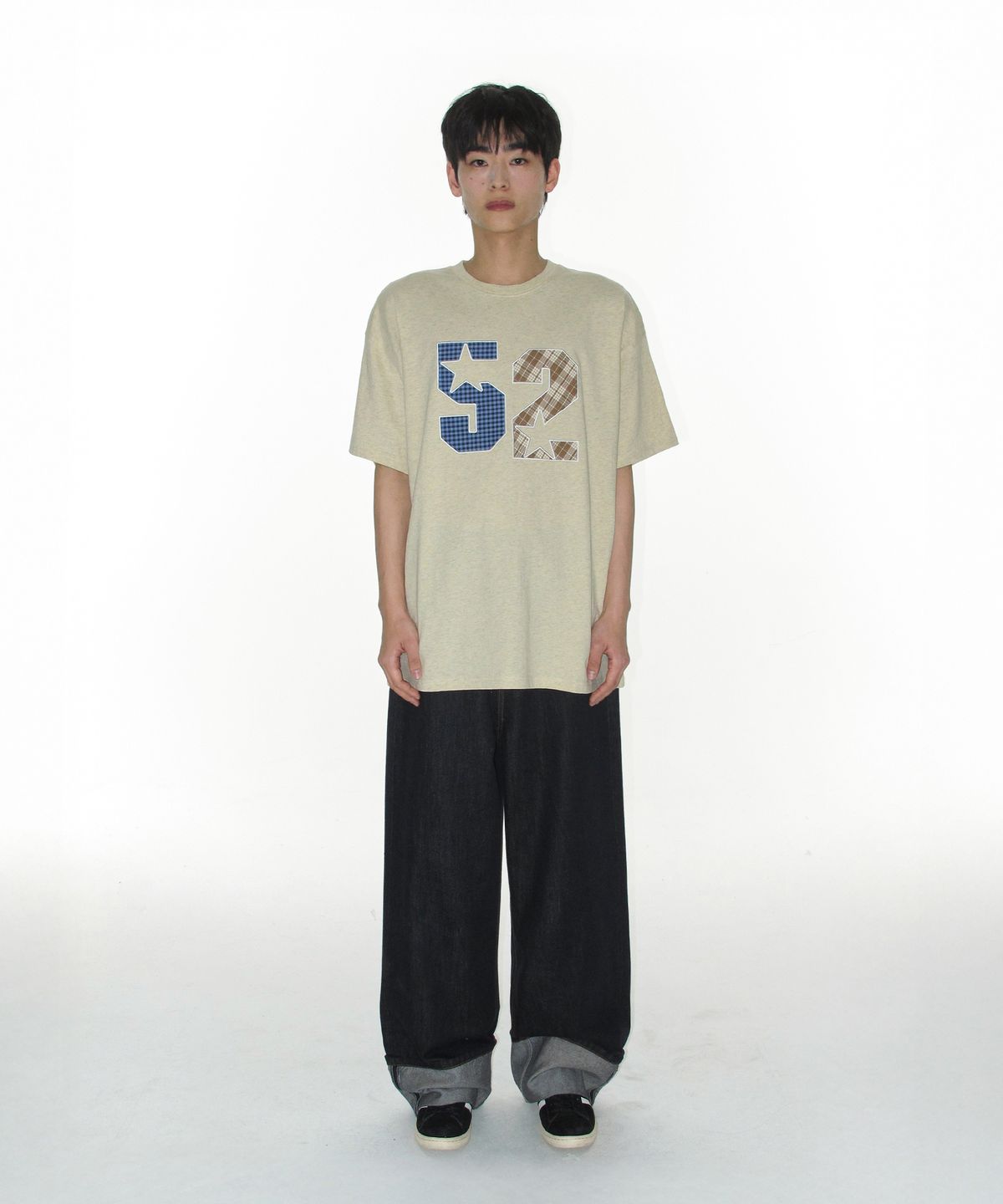 아메스 월드와이드(AMES-WORLDWIDE) ROLL UP DENIM PANTS BLUE