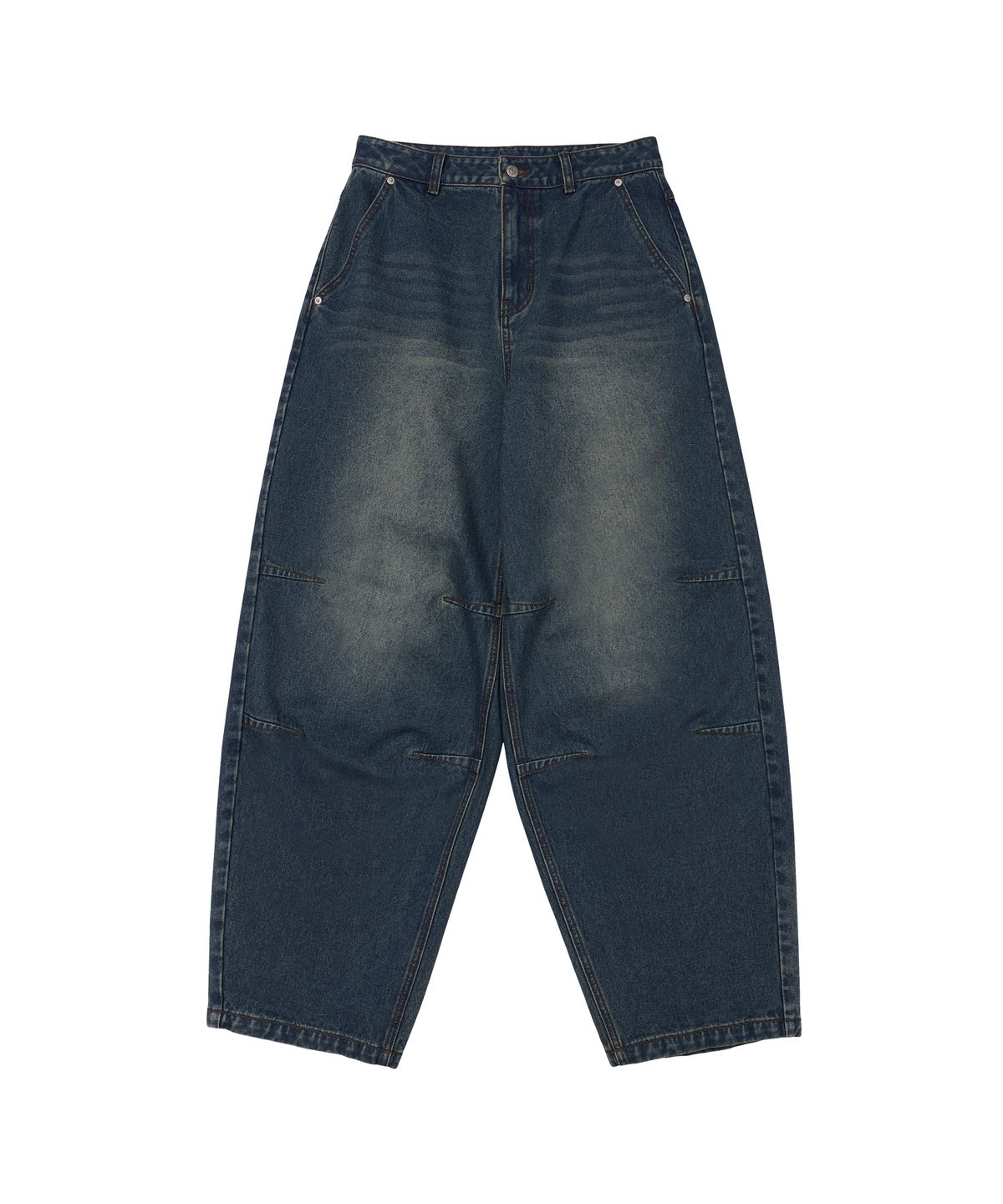 아메스 월드와이드(AMES-WORLDWIDE) STITCH BALLOON FIT DENIM PANTS BLUE